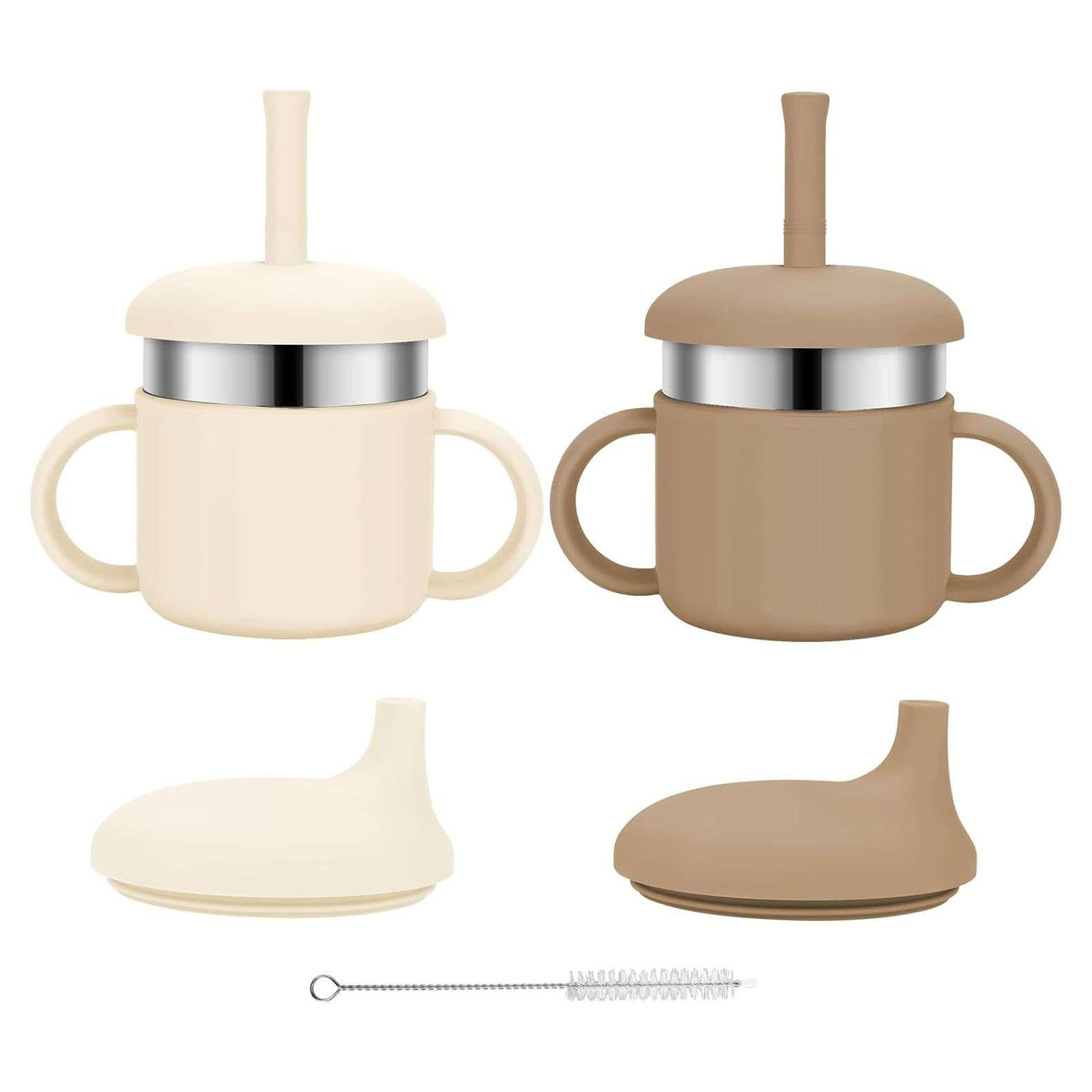 Tazas de Entrenamiento para Bebés EsOfficce 7.4 Oz 3 en 1