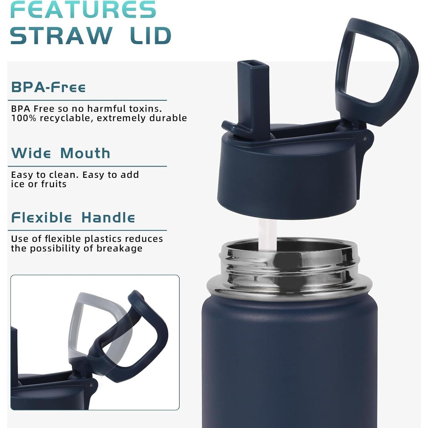 Botella de Agua Aislada Volhoply 414ml Acero Inoxidable Niños