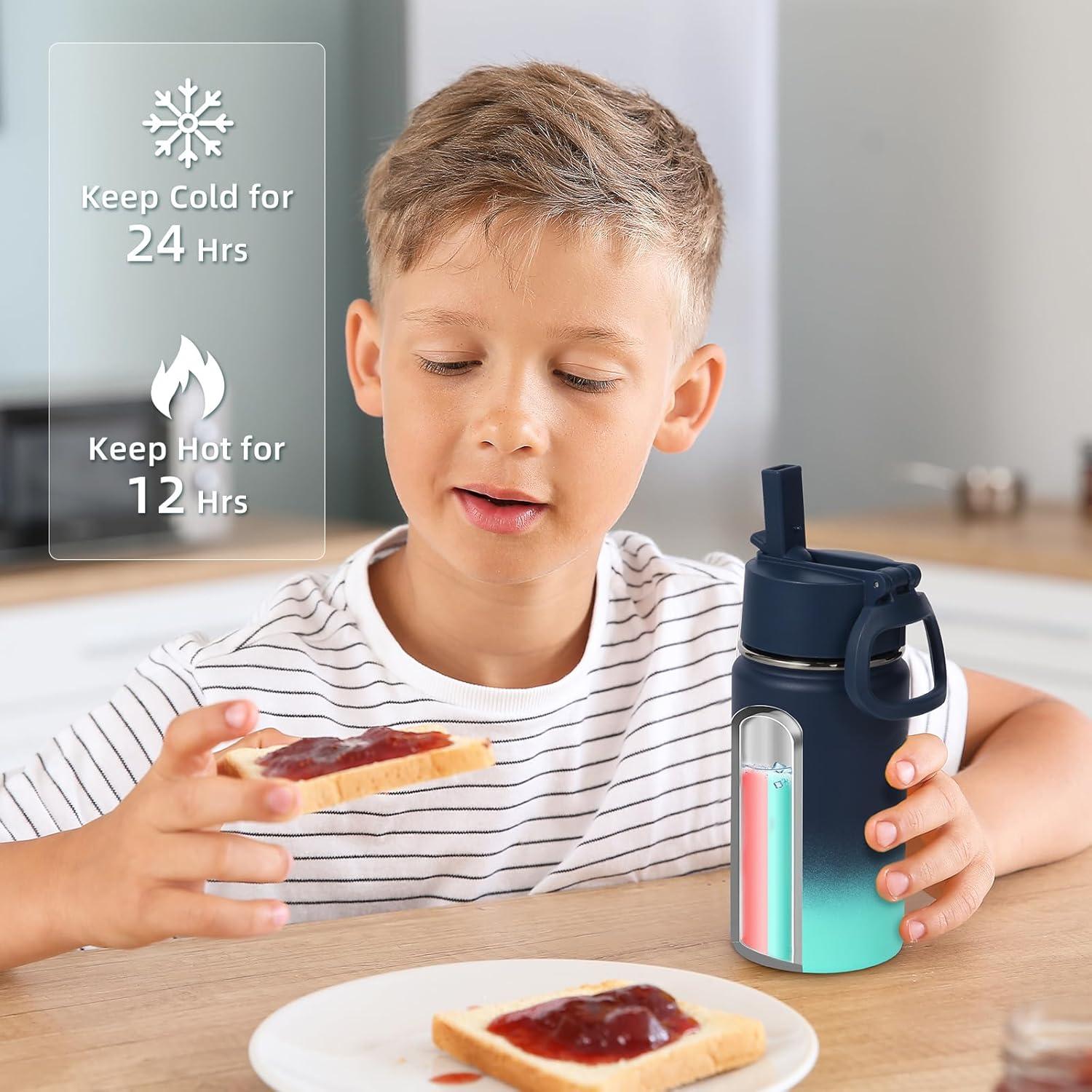 Botella de Agua Aislada Volhoply 414ml Acero Inoxidable Niños