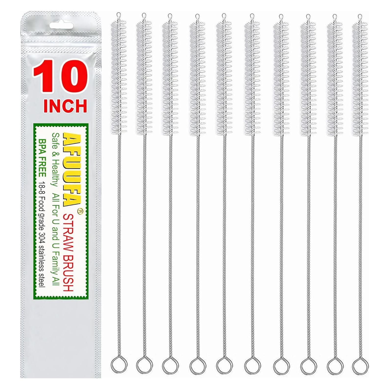 Set de 10 Cepillos Limpiadores de Pajitas AFUUFA 25.4cm