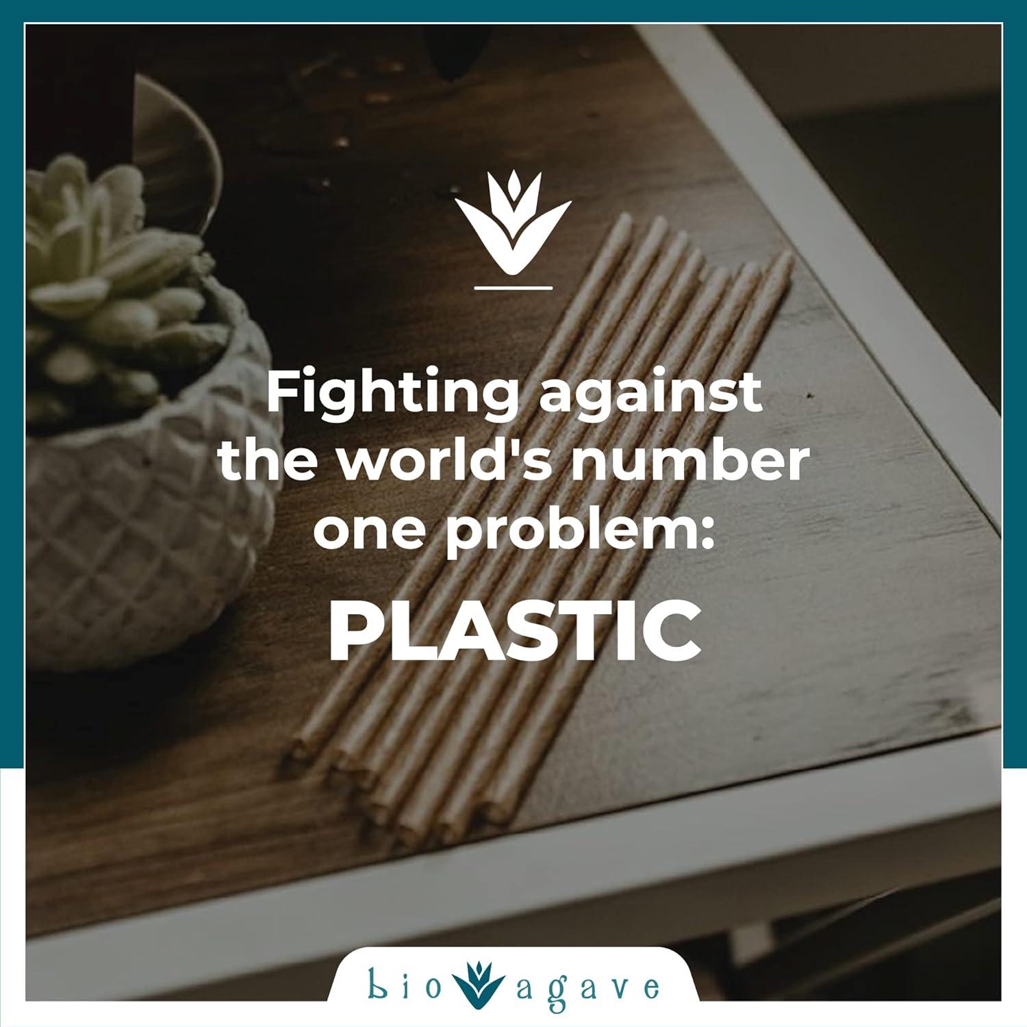 Pajitas Biodegradables BIO AGAVE 150 Pcs 15 cm Cortas