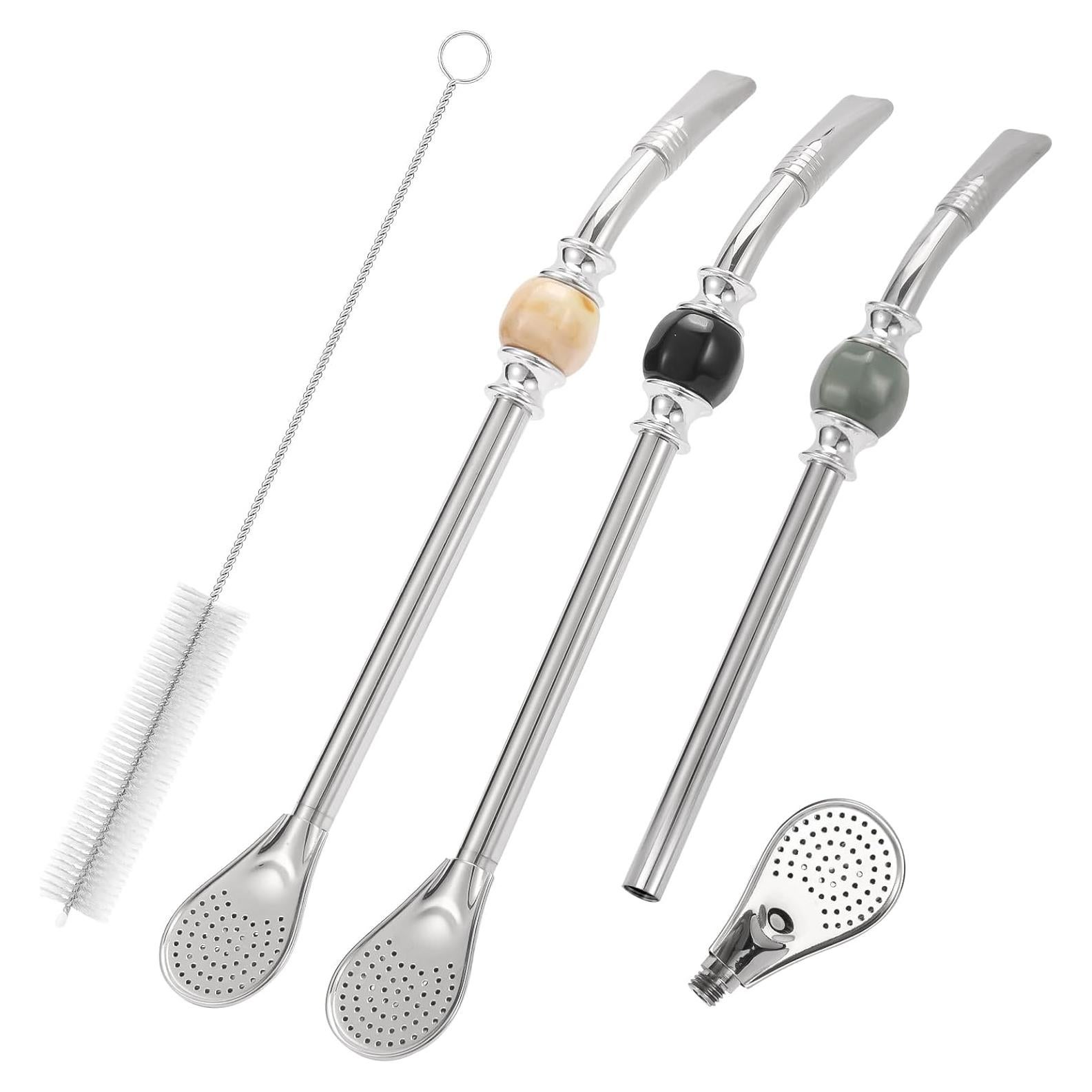 Popotes de Acero Inoxidable LayaVilla 22.1 cm - 3 Unidades