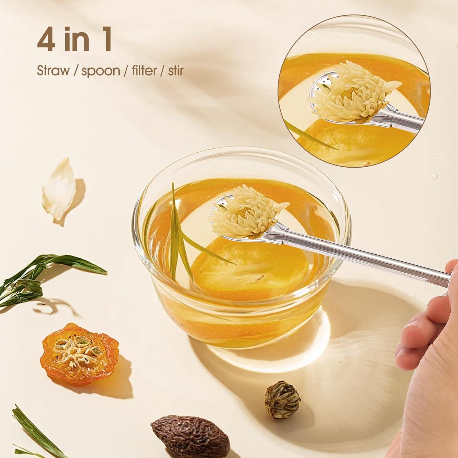 Popotes de Acero Inoxidable LayaVilla 22.1 cm - 3 Unidades