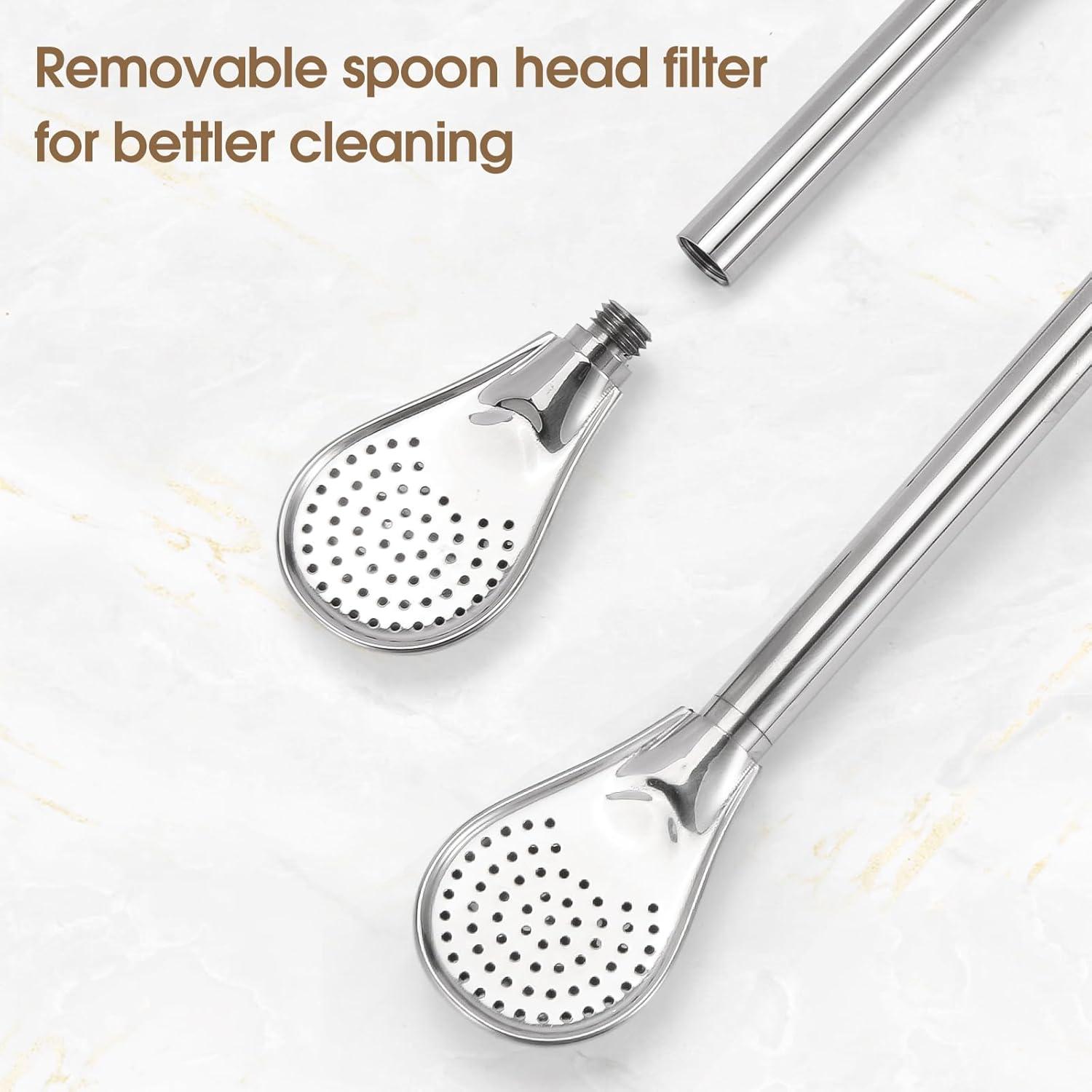 Popotes de Acero Inoxidable LayaVilla 22.1 cm - 3 Unidades