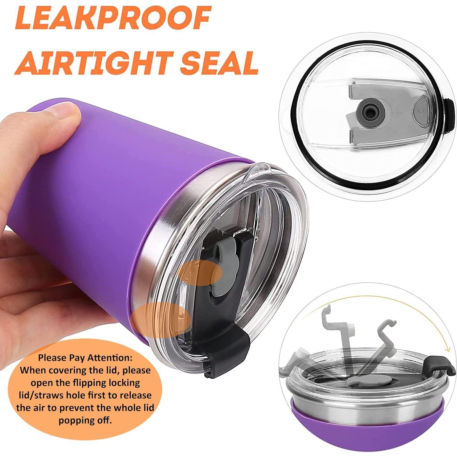 Tazas de Acero Inoxidable 12oz Vermida con Pajitas - Paquete de 5