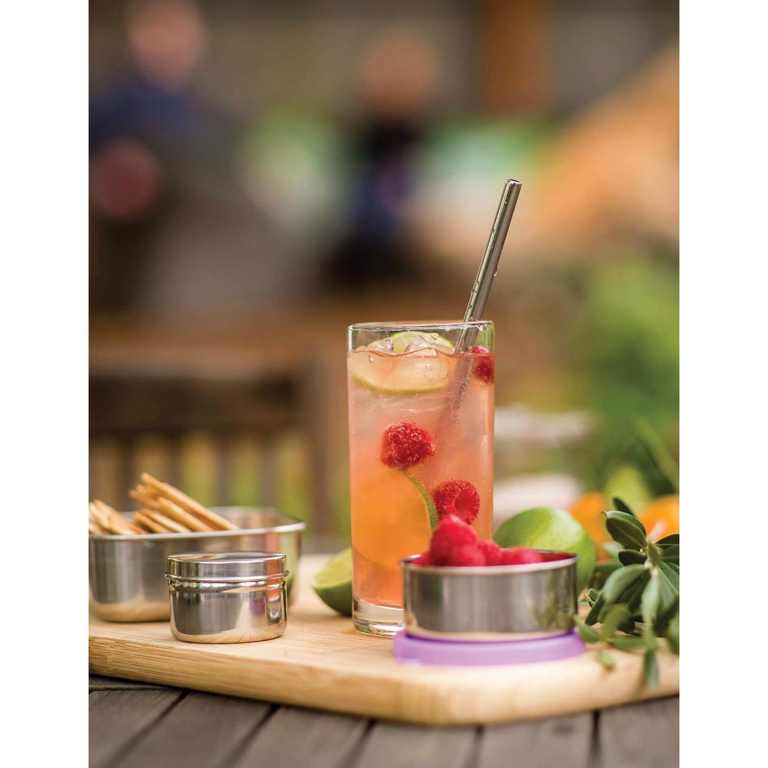 Popotes de Acero Inoxidable U Konserve con Cepillo - Juego de 2