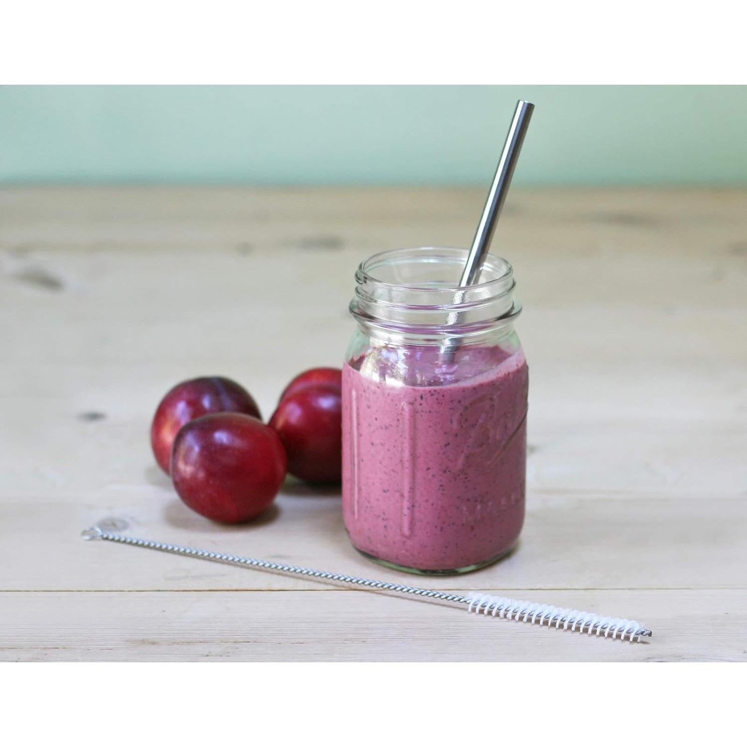 Popotes de Acero Inoxidable U Konserve con Cepillo - Juego de 2