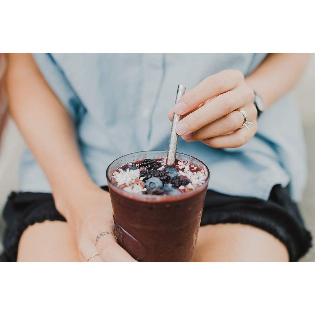 Popotes de Acero Inoxidable U Konserve con Cepillo - Juego de 2