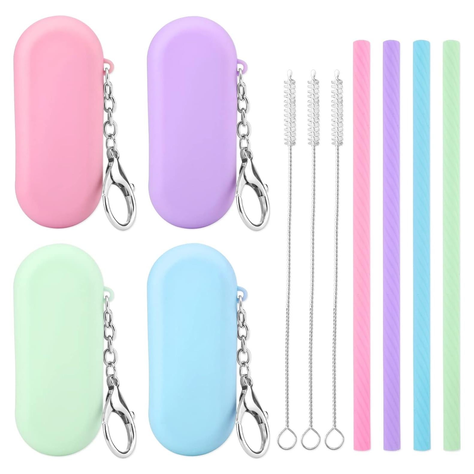 Pajitas Reutilizables Prasacco 4 Piezas con Estuche Portátil