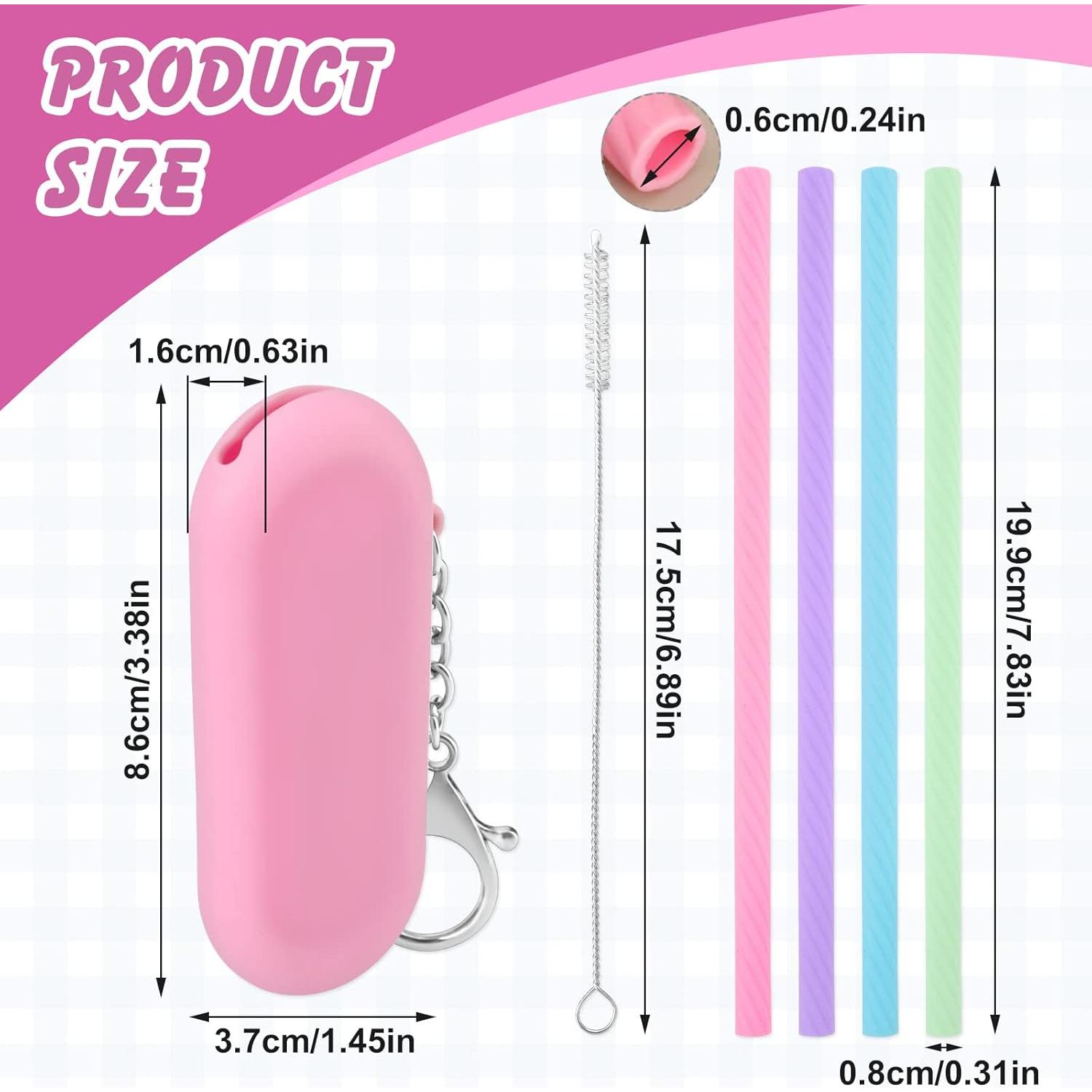 Pajitas Reutilizables Prasacco 4 Piezas con Estuche Portátil