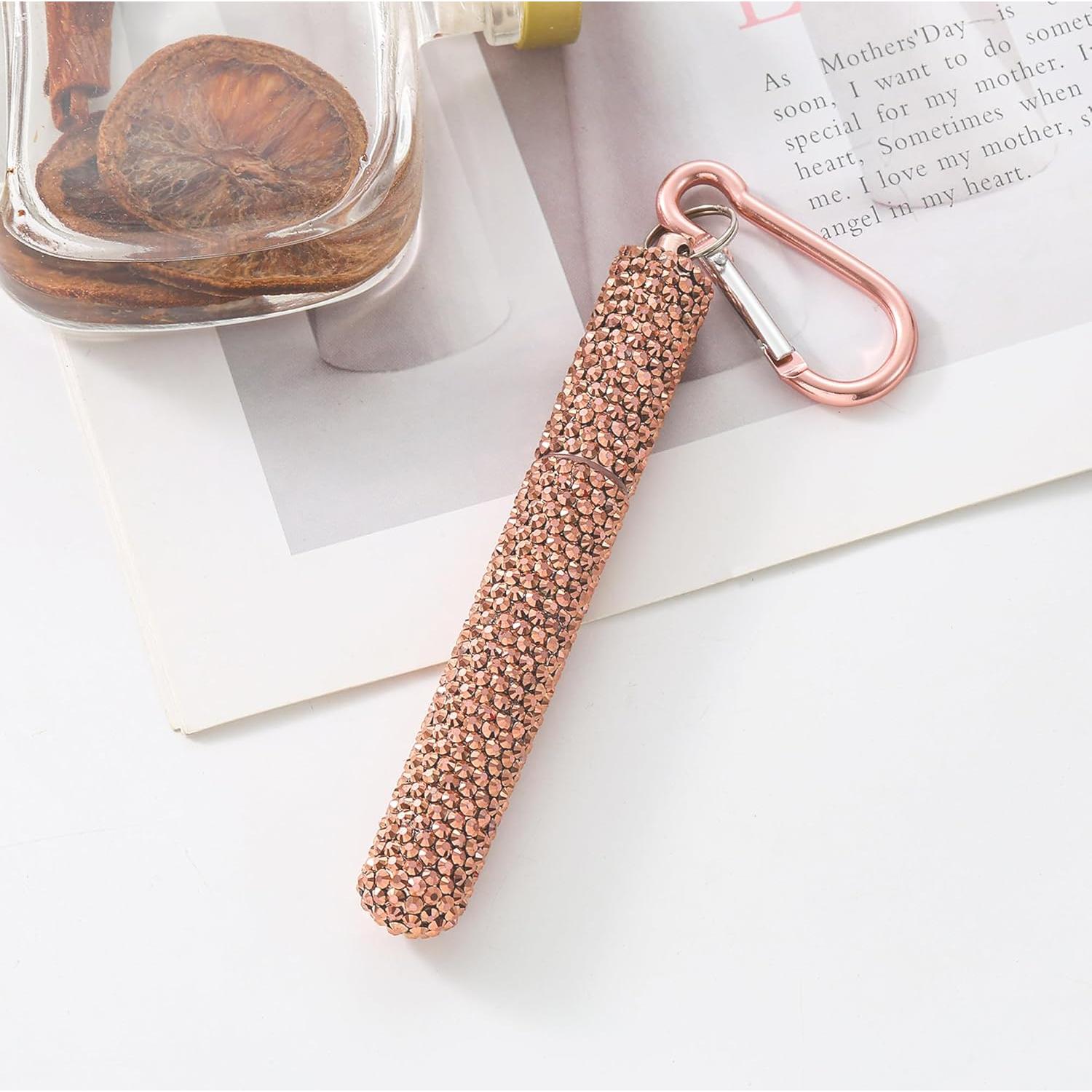 Popote Plegable KLDZOOF de Acero Inoxidable Oro Rosa