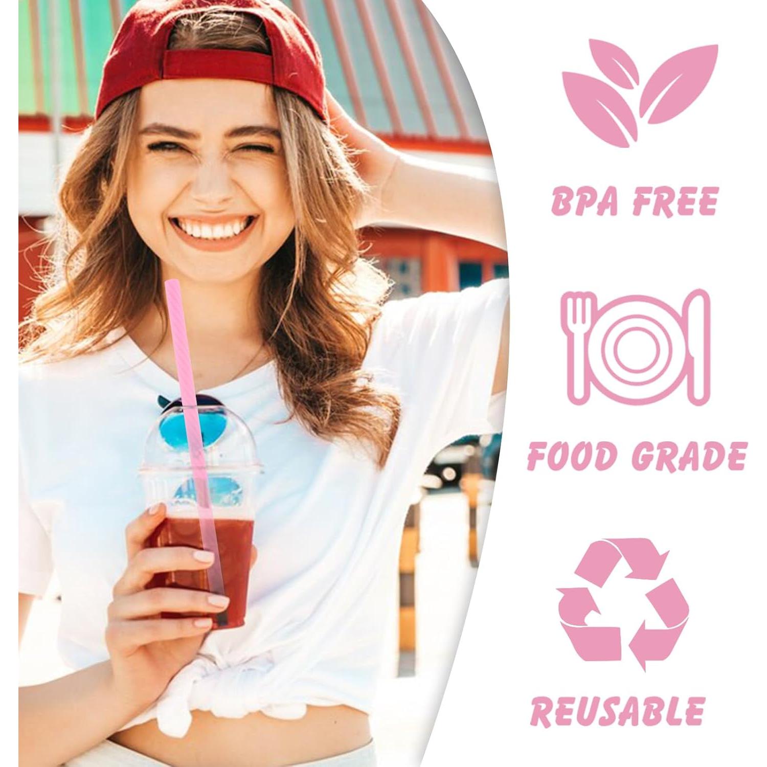 8 Popotes Reutilizables de Silicona Larrel con Estuche