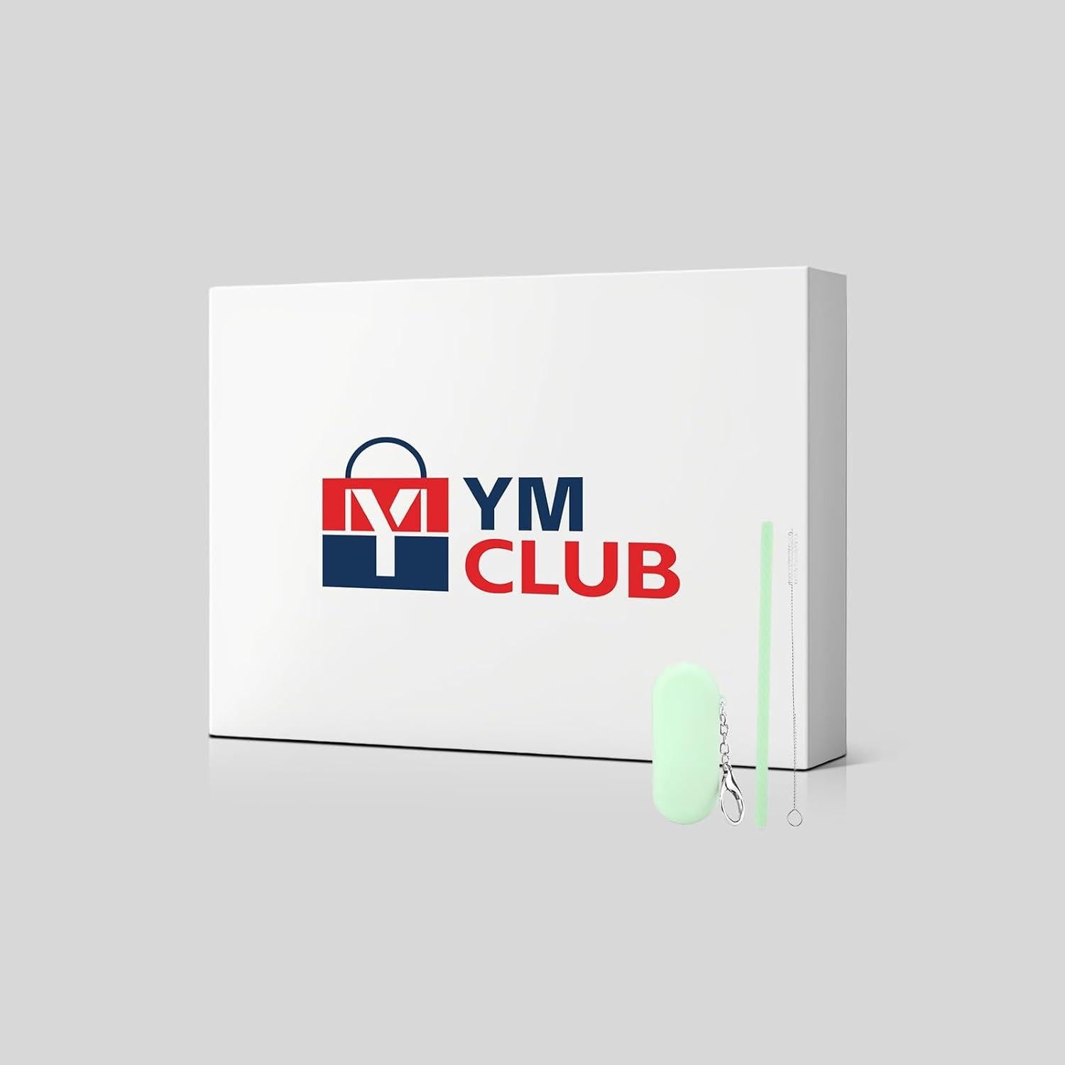 Popotes de Silicona Reutilizables YMCLUB 4 Piezas con Estuche