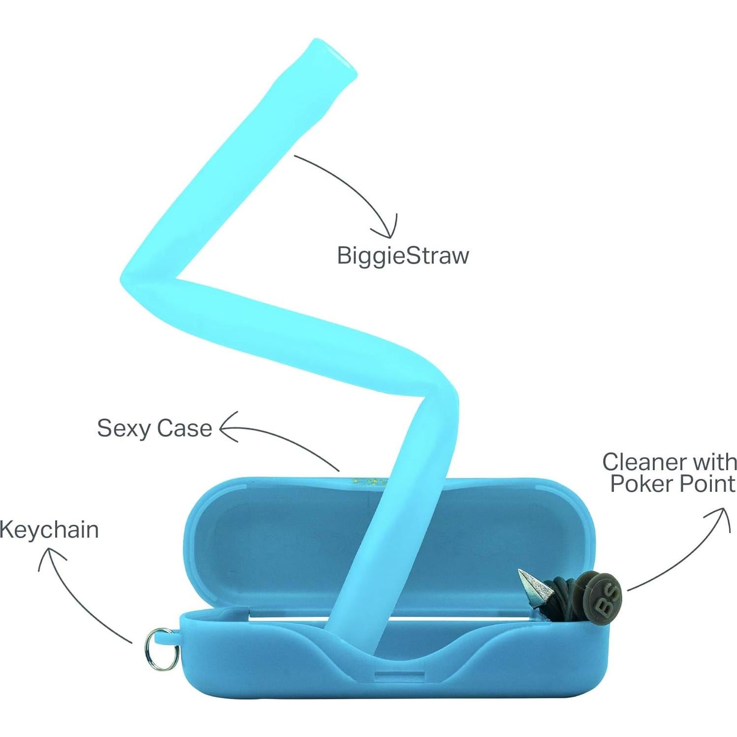 Pajilla Reutilizable BiggieStraw Final - Extra Ancha y Plegable