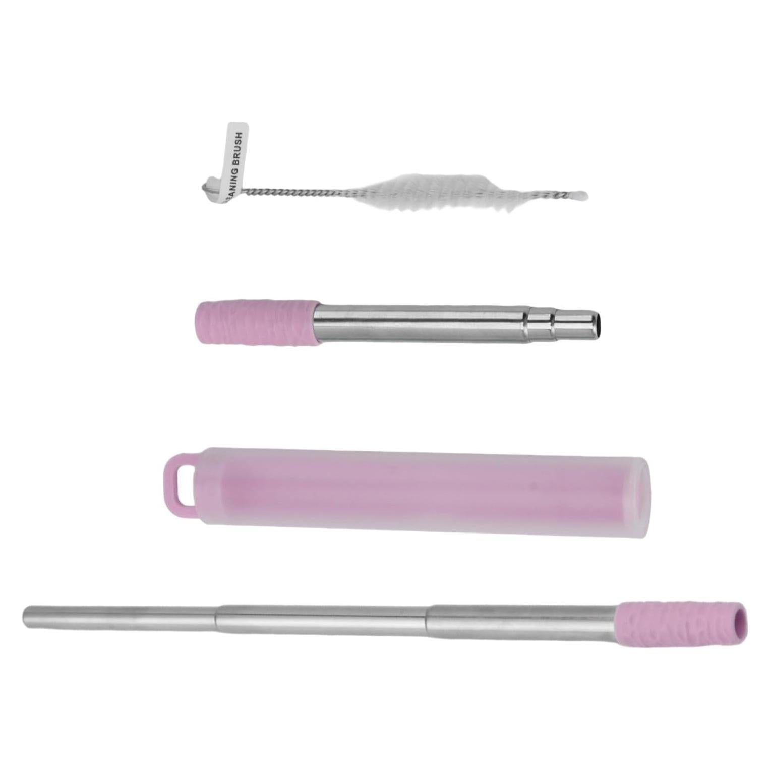 Popote Plegable de Acero Inoxidable Enforose con Punta de Silicona