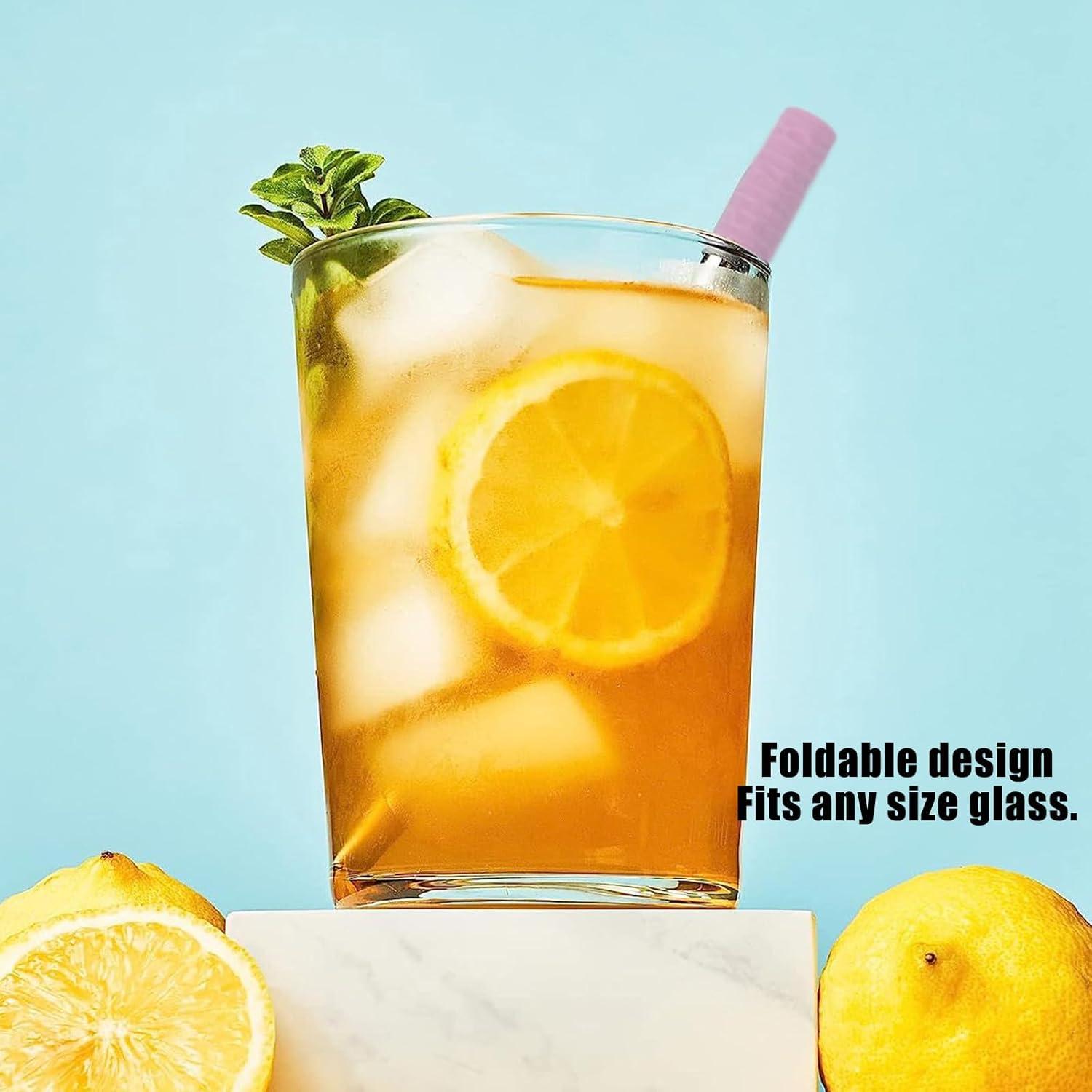 Popote Plegable de Acero Inoxidable Enforose con Punta de Silicona