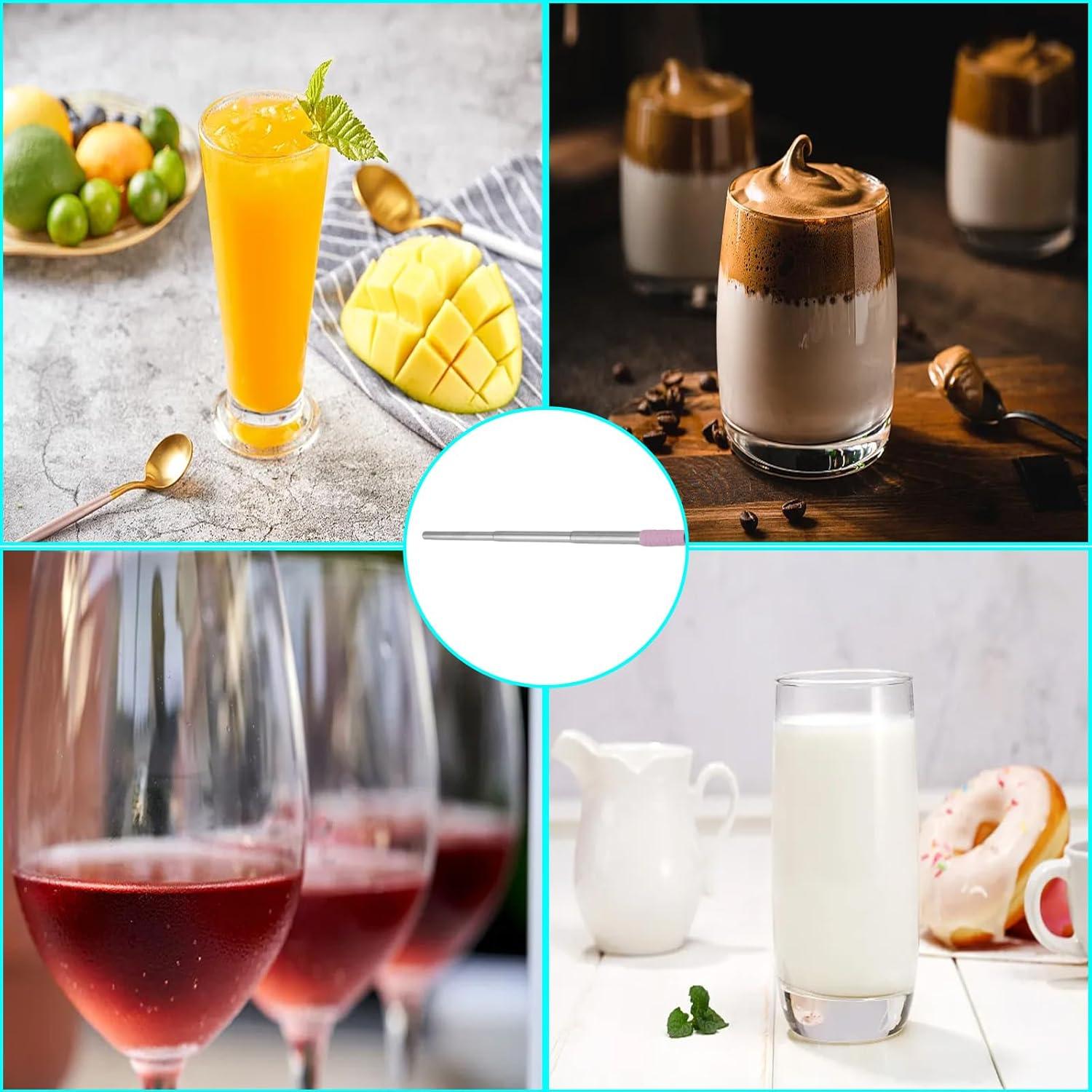 Popote Plegable de Acero Inoxidable Enforose con Punta de Silicona