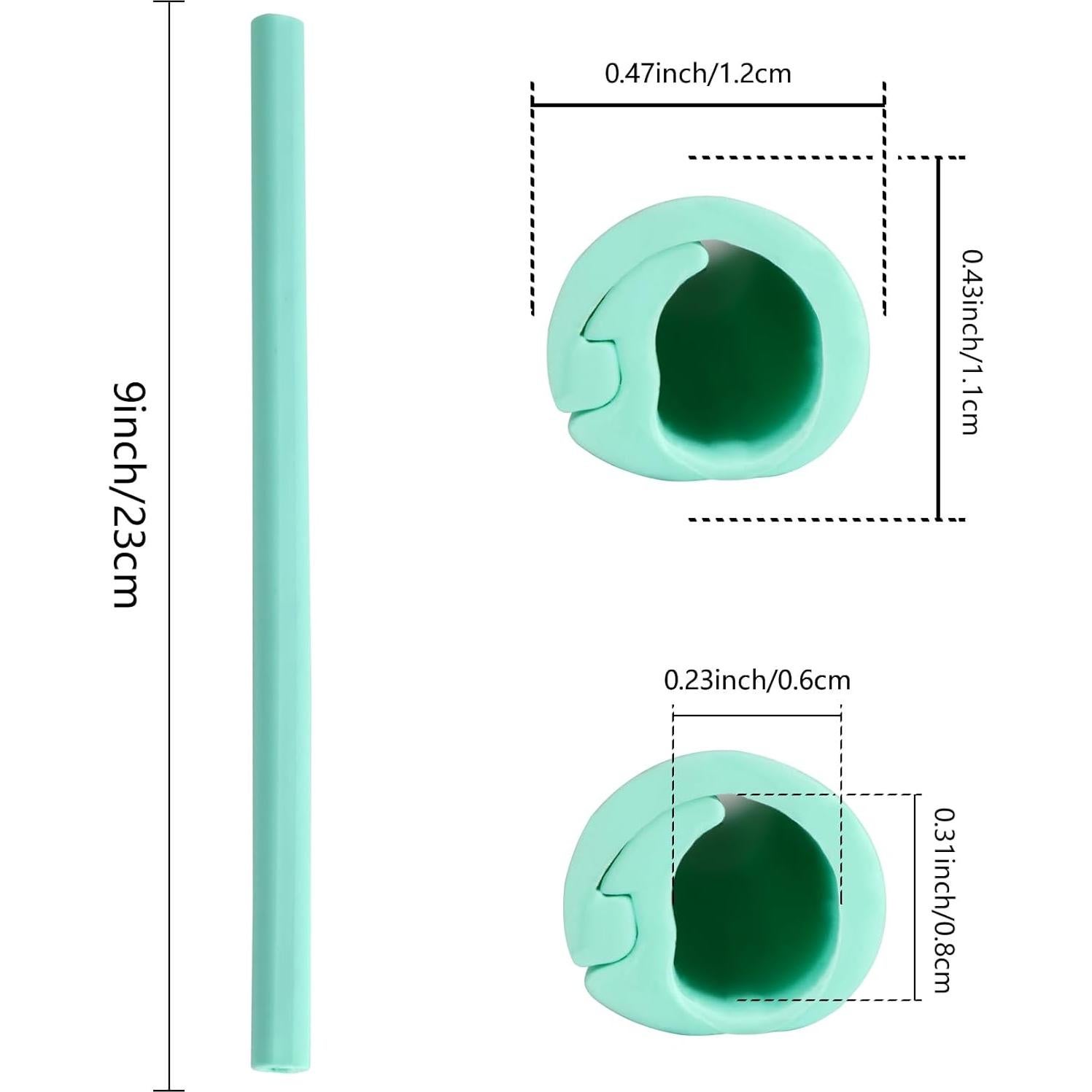 Popotes de Silicona Reutilizables Evron - 4 Piezas, 23.1 cm, Ecológicos