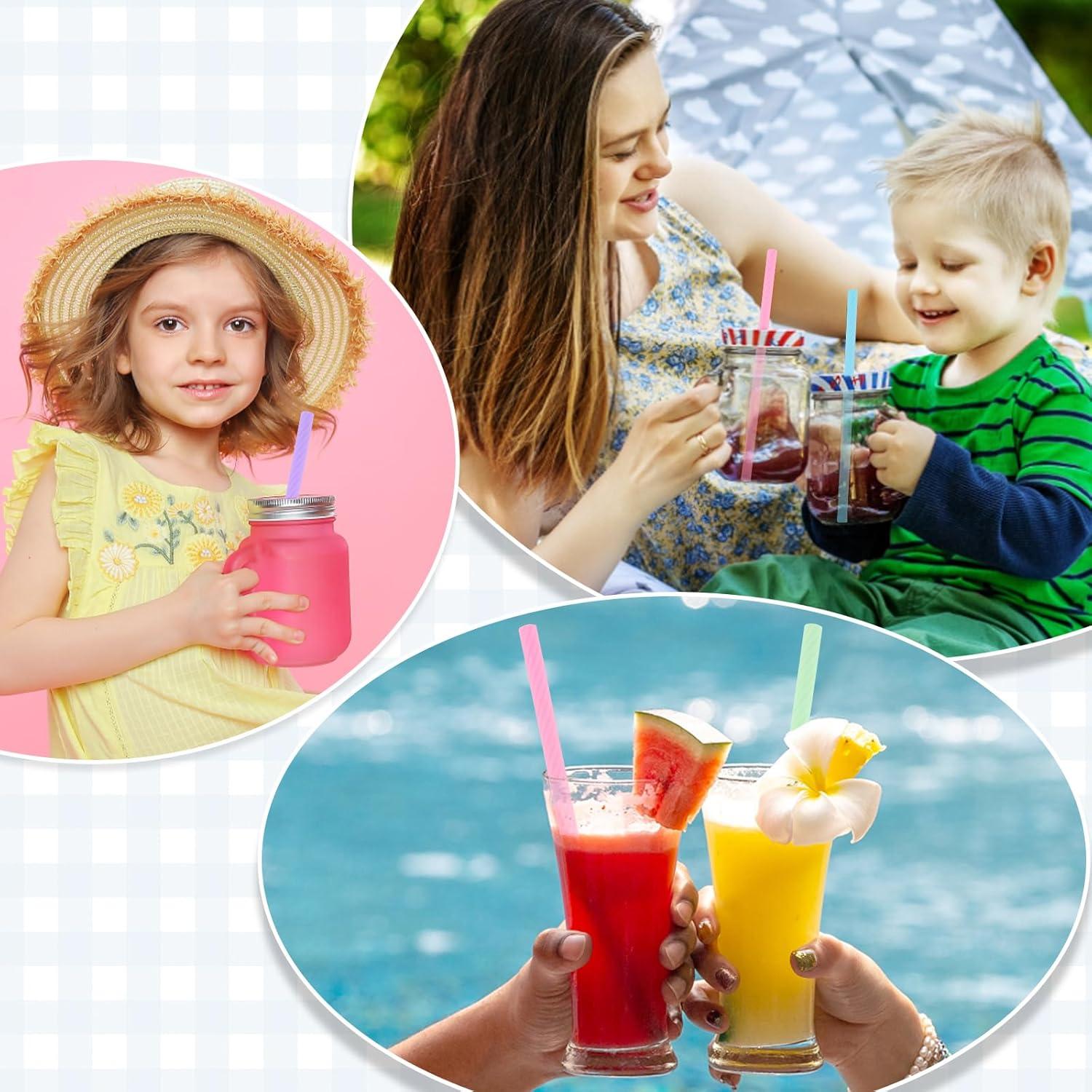 Set de 4 Pajitas de Silicona Reutilizables Cobee con Estuches