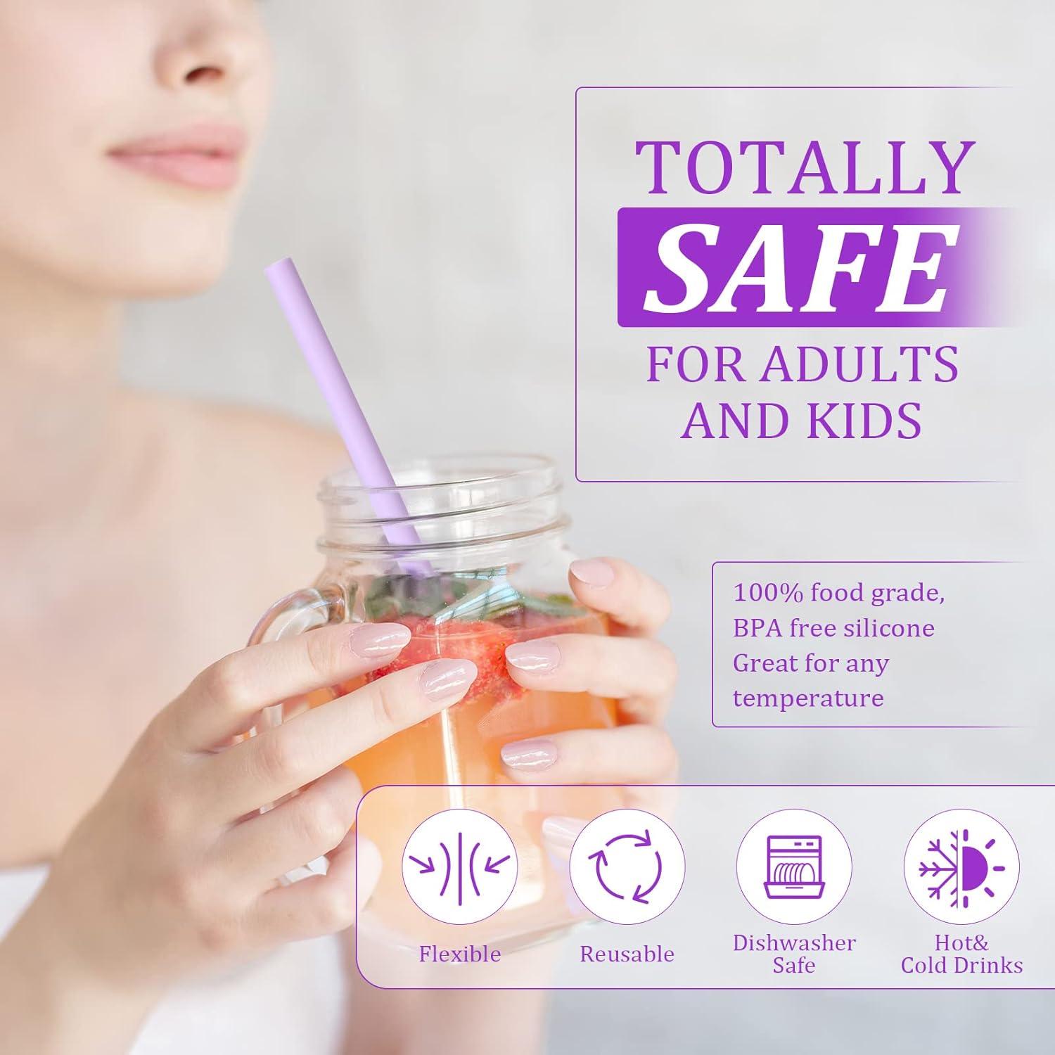 Set de 12 Pajitas Reutilizables Plegables Perthlin con Estuche