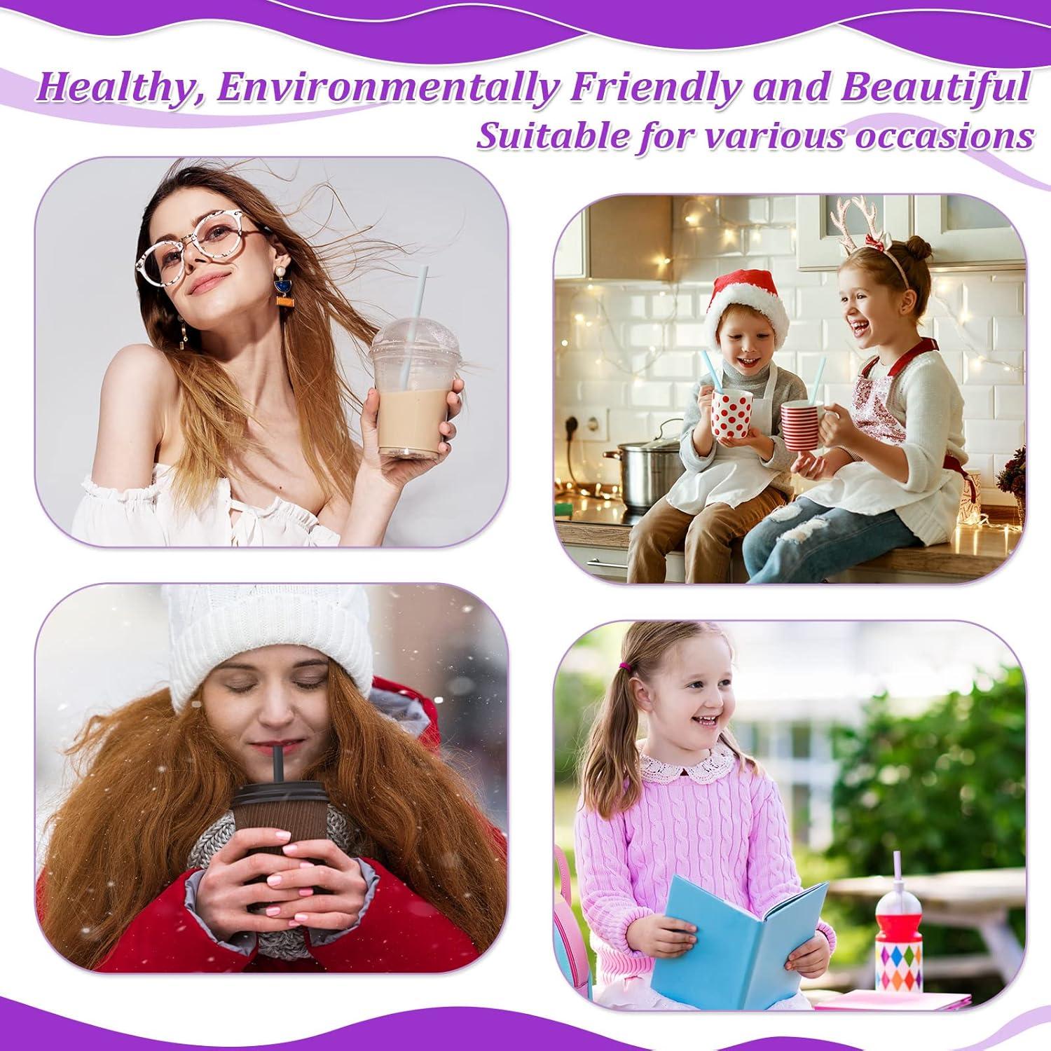 Set de 12 Pajitas Reutilizables Plegables Perthlin con Estuche