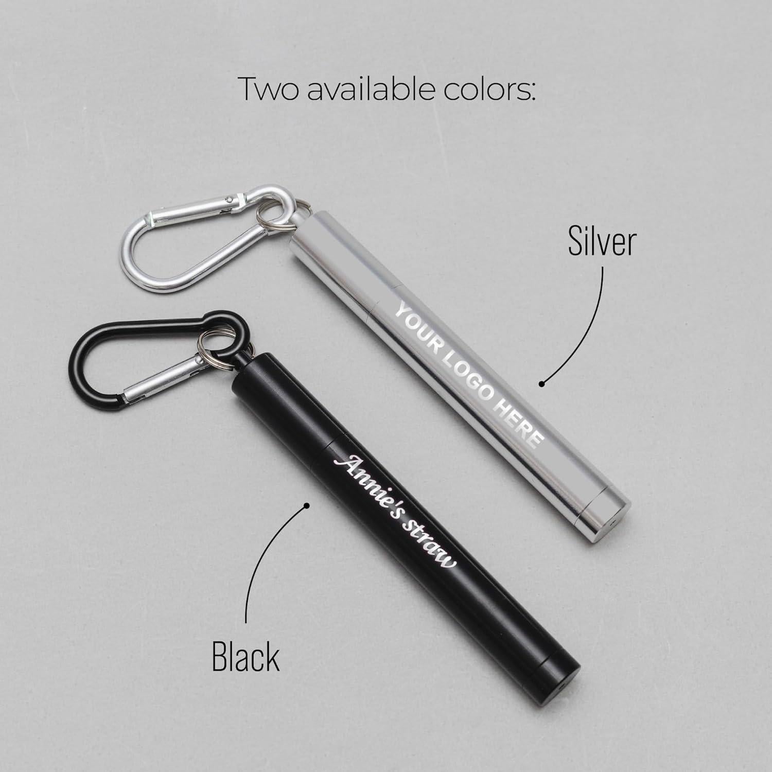 Popotes Metálicos Colapsables MIA·MIA Personalizados Ecológicos