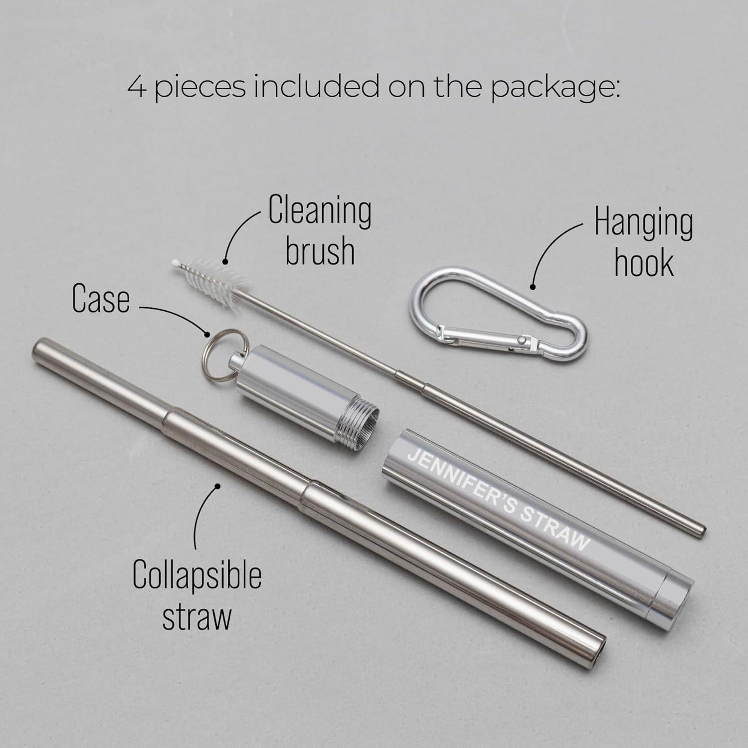 Popotes Metálicos Colapsables MIA·MIA Personalizados Ecológicos