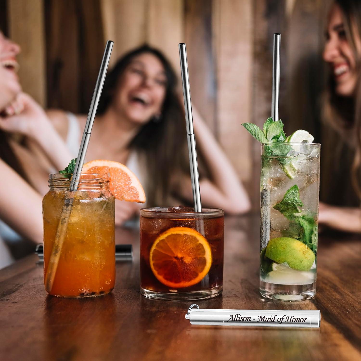 Popotes Metálicos Colapsables MIA·MIA Personalizados Ecológicos