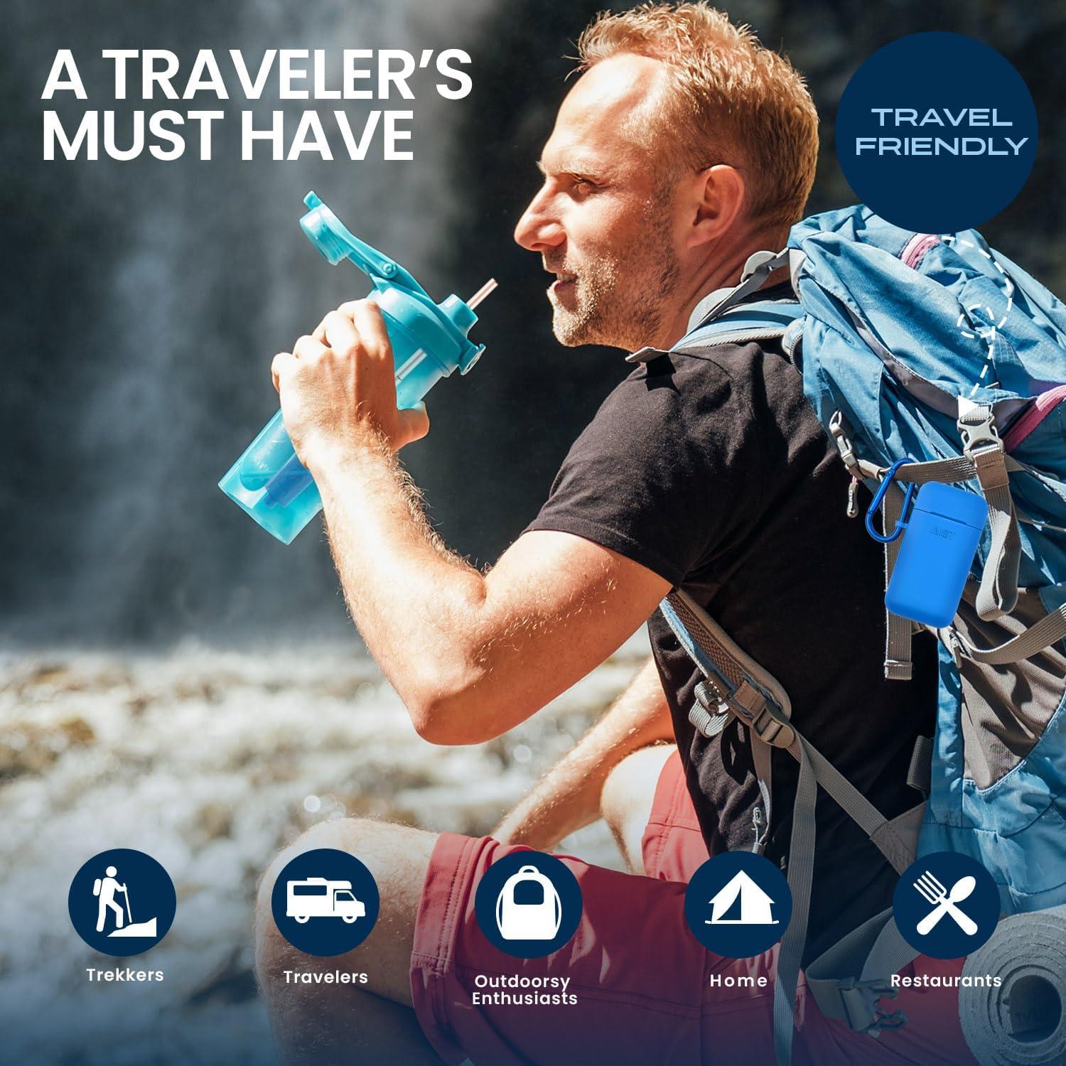 Popote Reutilizable Mist Plegable Acero Inoxidable 21.6 cm