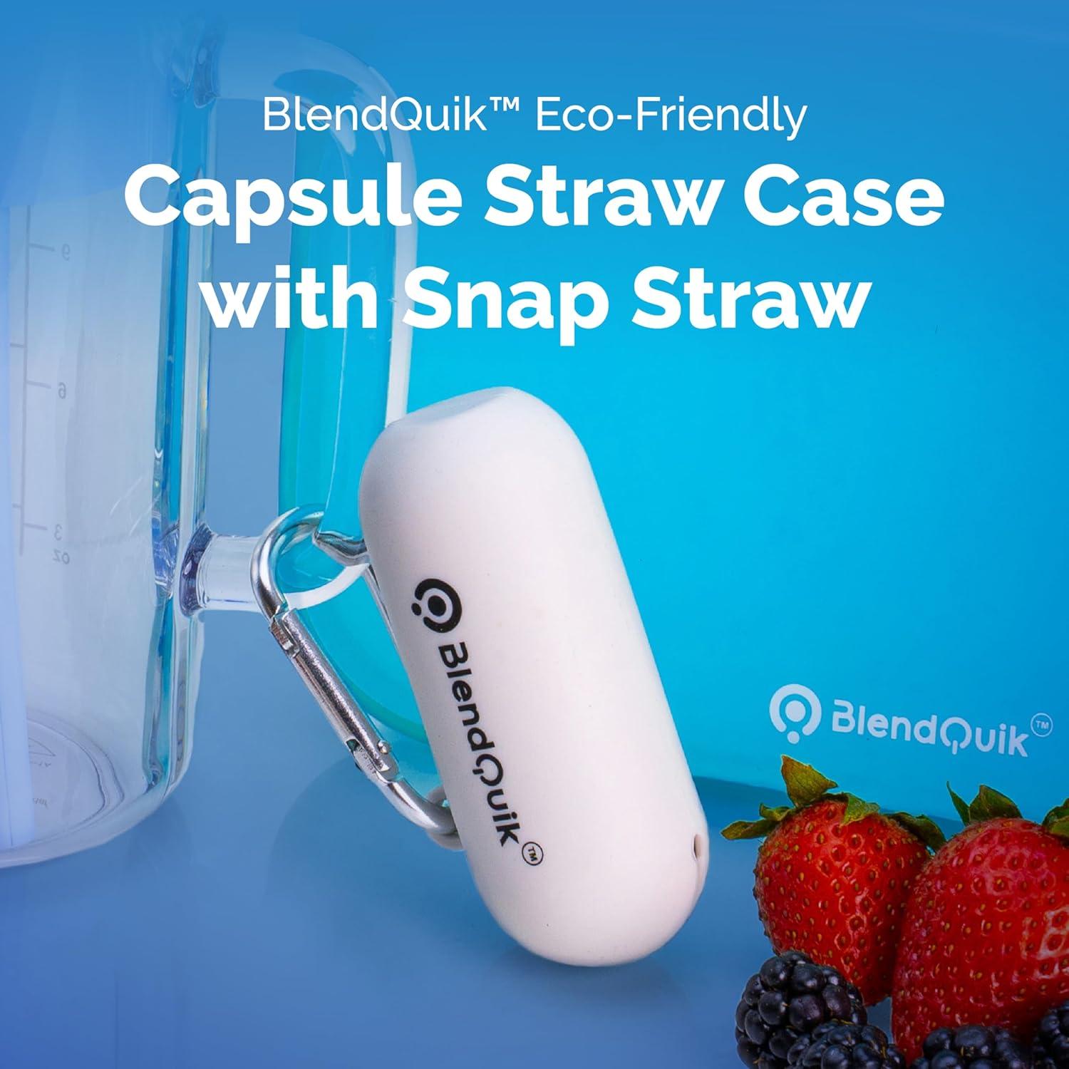 Popotes Reutilizables BlendQuik con Estuche Portátil Gris