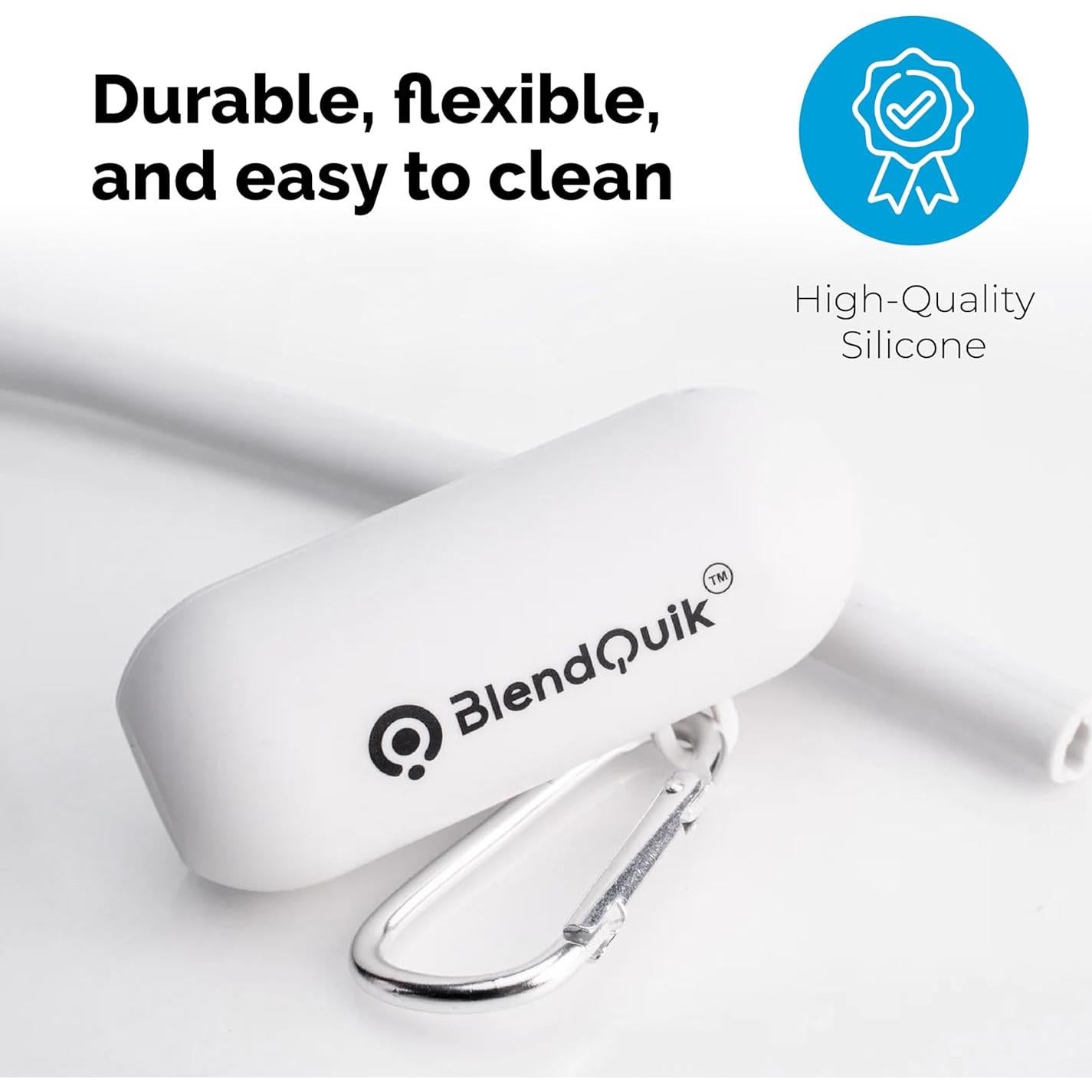 Popotes Reutilizables BlendQuik con Estuche Portátil Gris