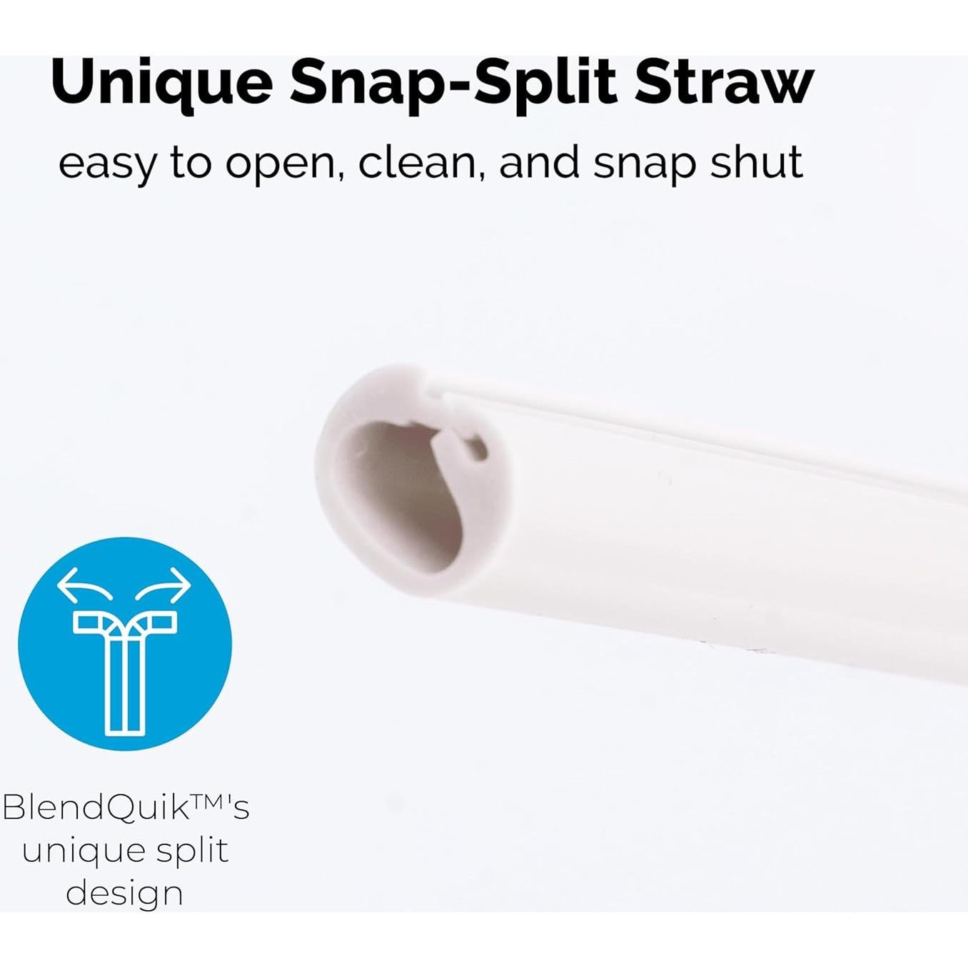 Popotes Reutilizables BlendQuik con Estuche Portátil Gris