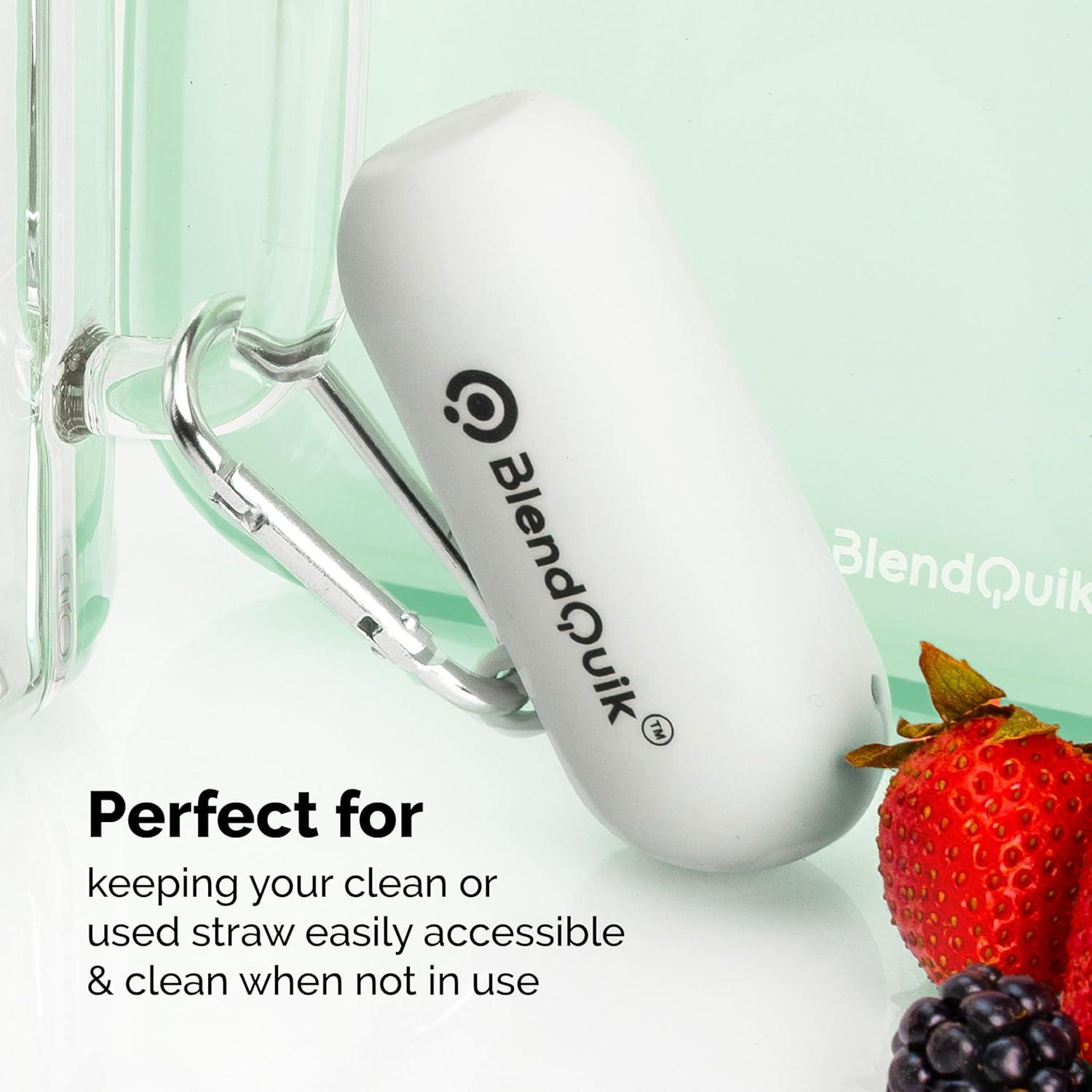 Popotes Reutilizables BlendQuik con Estuche Portátil Gris