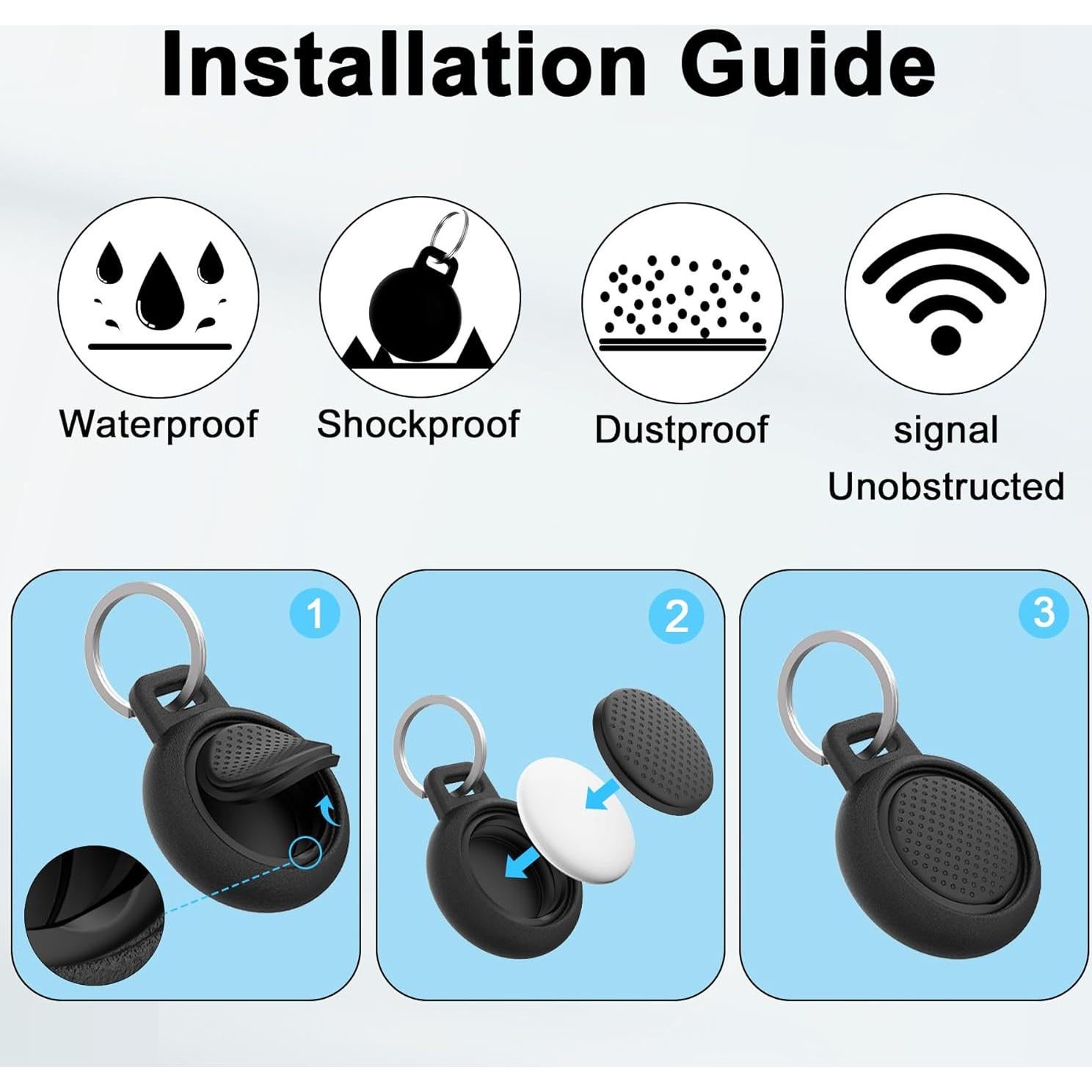 Soporte Airtag SEVROK a prueba de agua - 4 colores