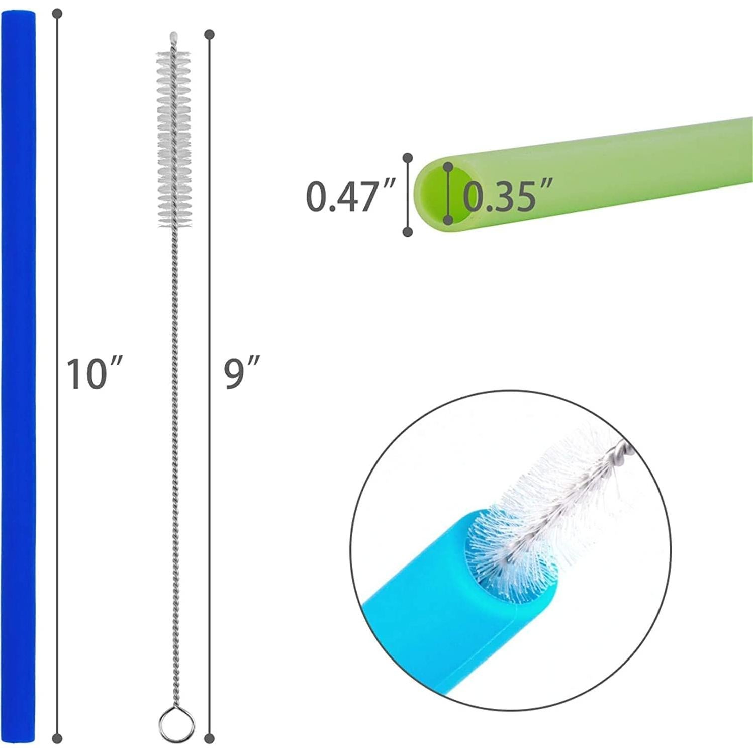 Popotes de Silicona Reutilizables Vitrix Kitchenware - Set de 5