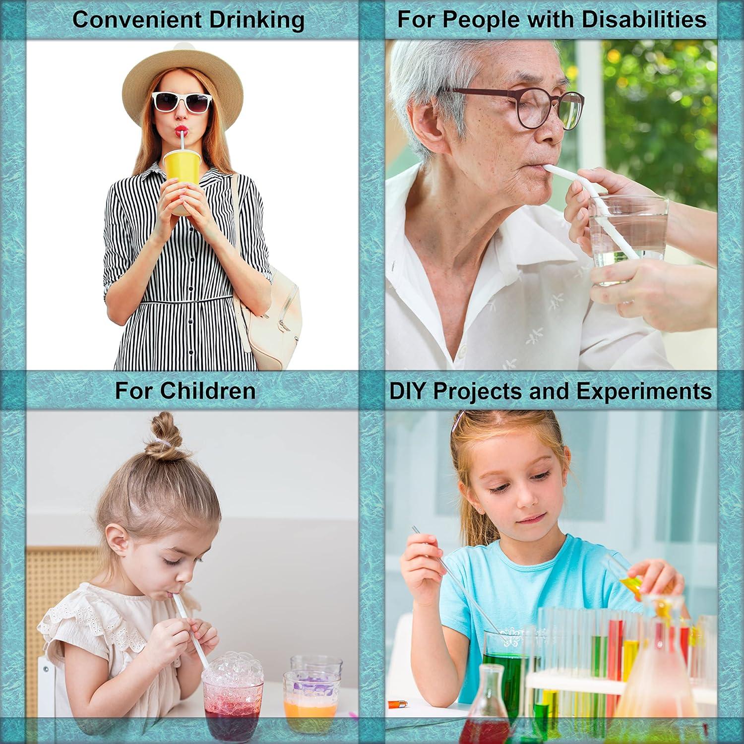 Popotes Flexibles Reutilizables Diximus 28 cm - Paquete de 14