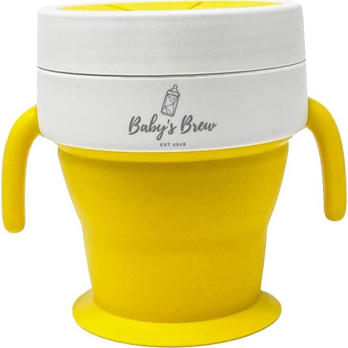 Taza Plegable 2 en 1 Baby's Brew Amarillo - Silicona BPA Free