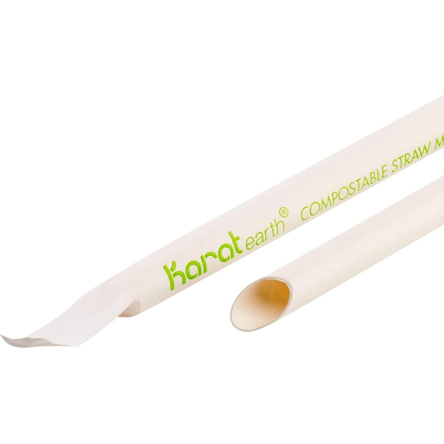 Pajitas de Papel Colosales Karat Earth 1600 Unidades Blancas
