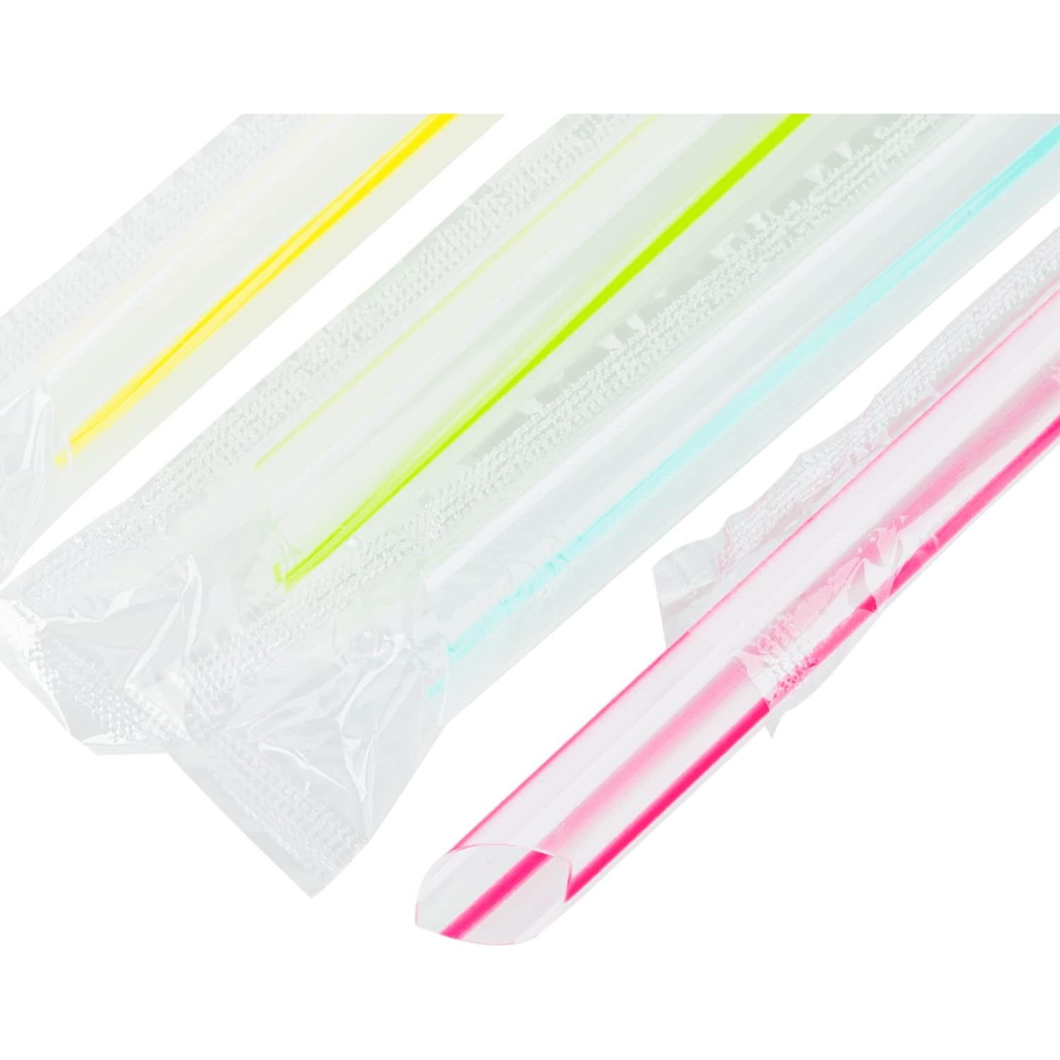 Popotes de Boba Karat C9002s 19.05 cm Rayados Asortidos - Caja 2000