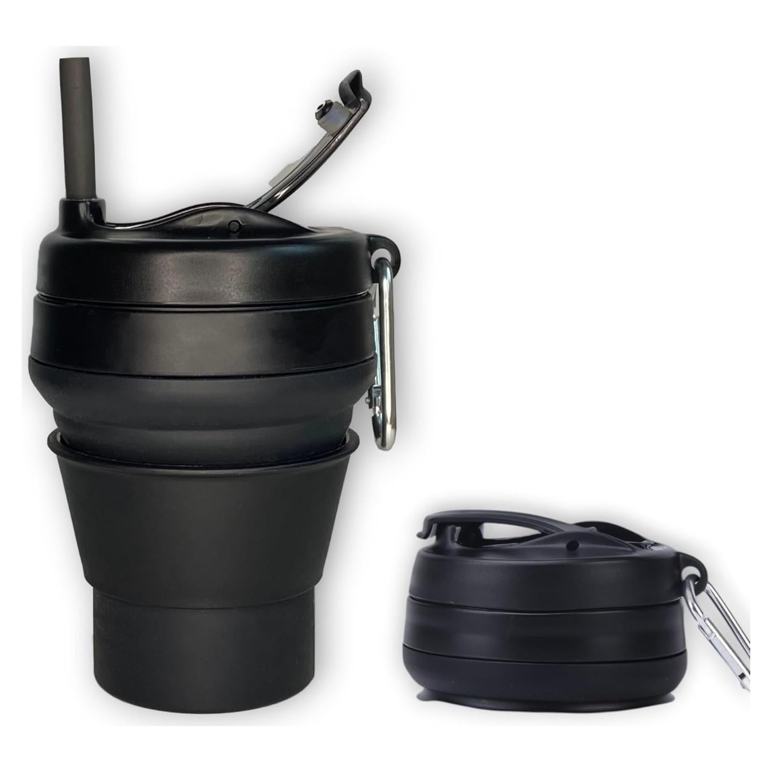 Taza de Café Plegable Reutilizable YARO 16oz Negra