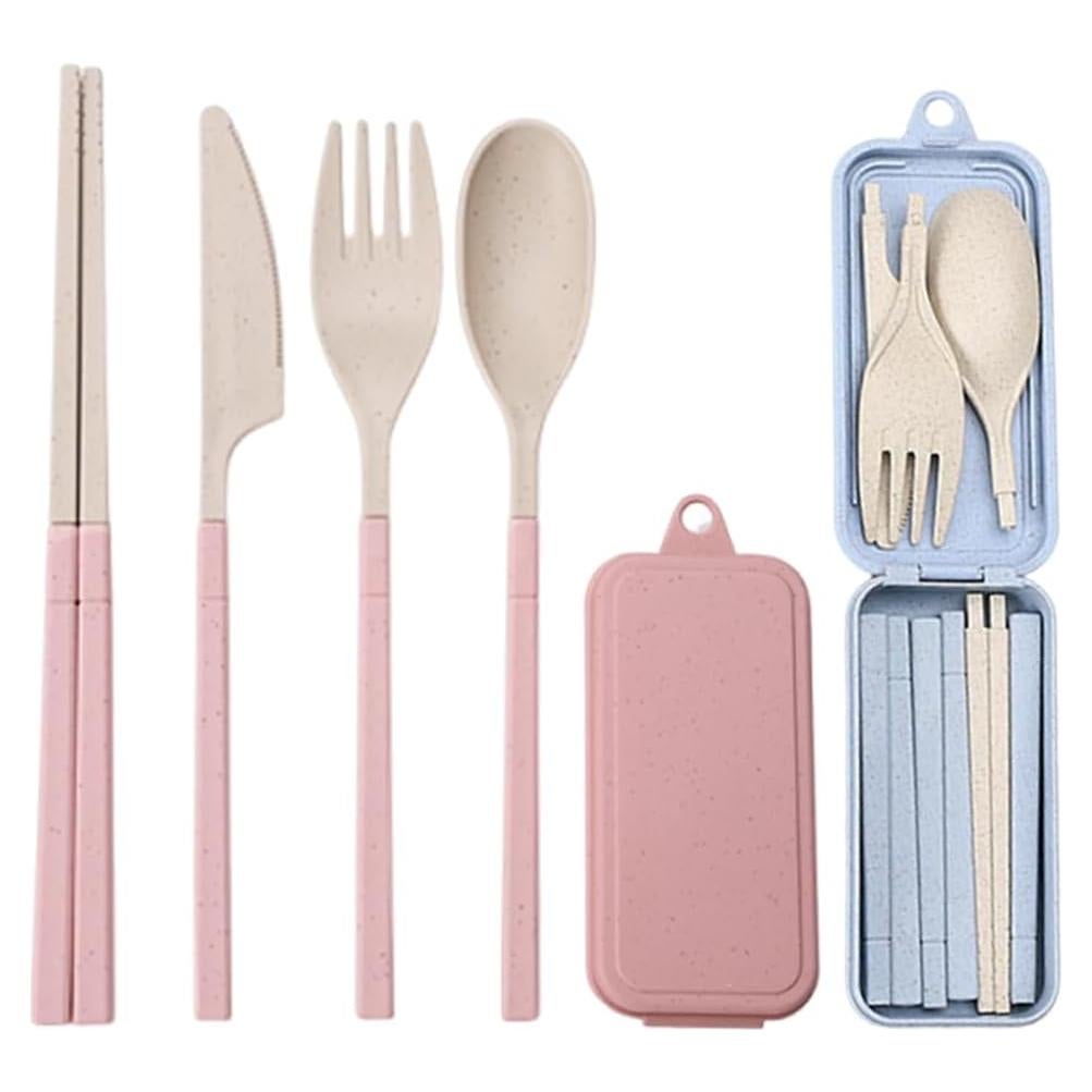 Juego de Utensilios Reutilizables OULIGET Plegables 2 Piezas