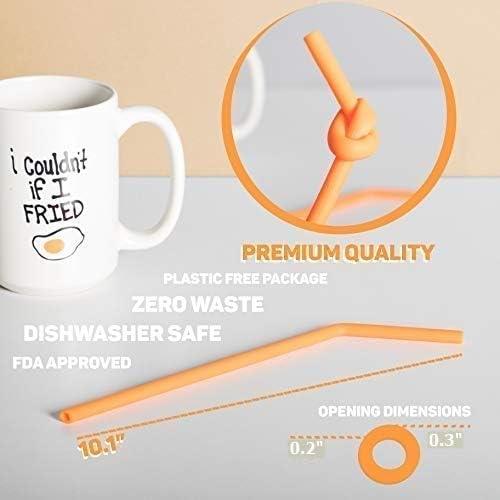 15 Pajitas de Silicona Reutilizables Juju World para Tumblers 20-30 oz