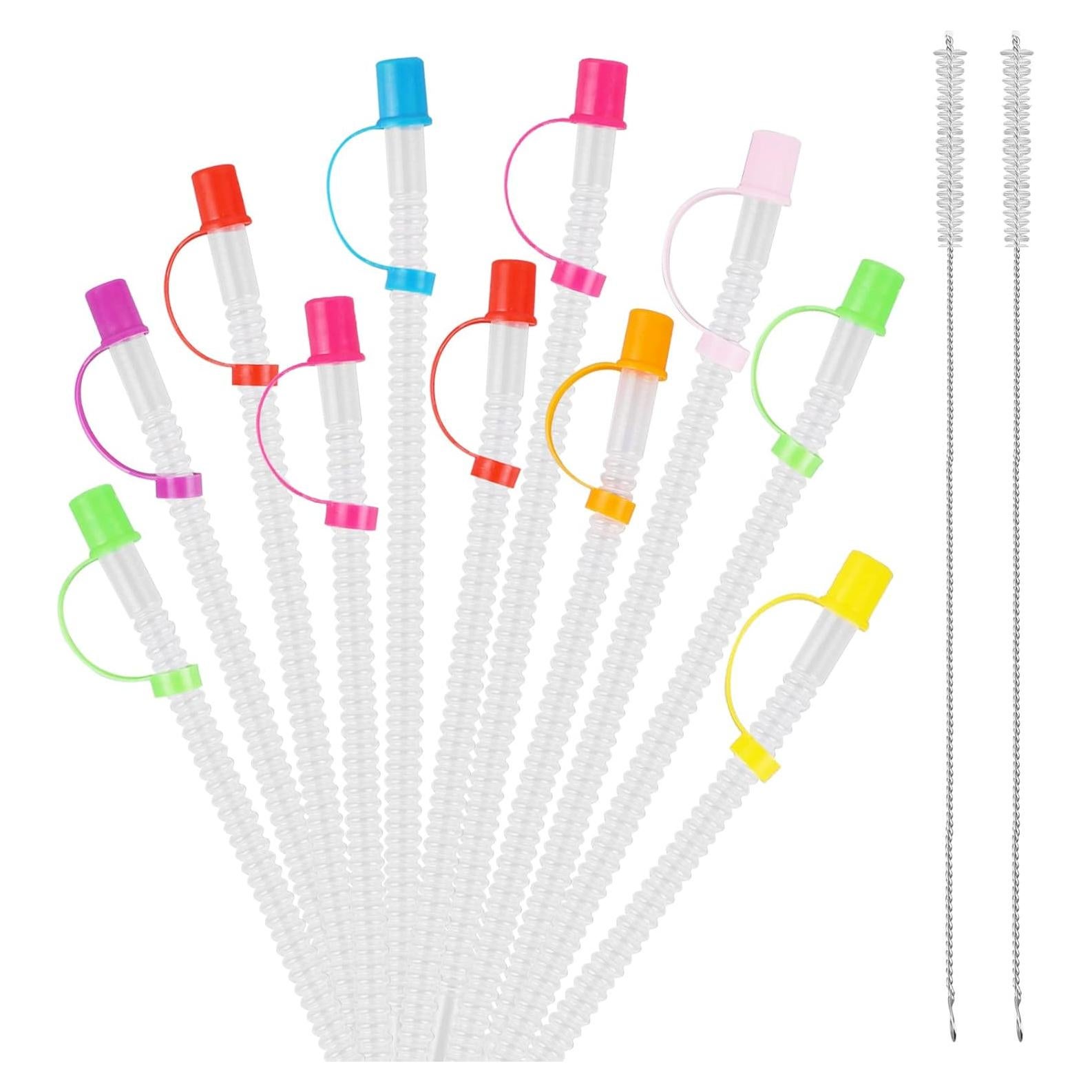 Paquete de 24 Popotes Flexibles Reutilizables Mozeat Lens 28cm