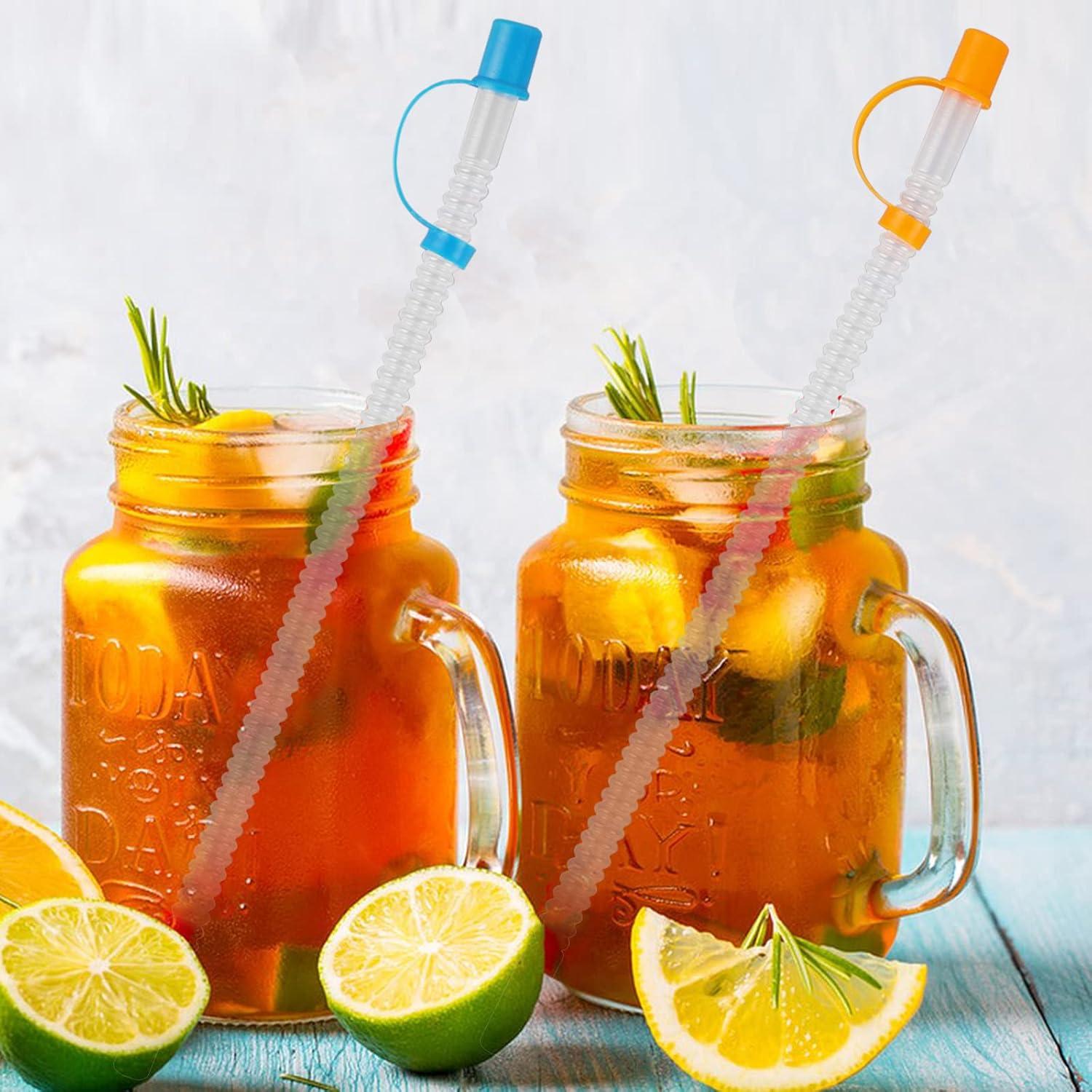 Paquete de 24 Popotes Flexibles Reutilizables Mozeat Lens 28cm