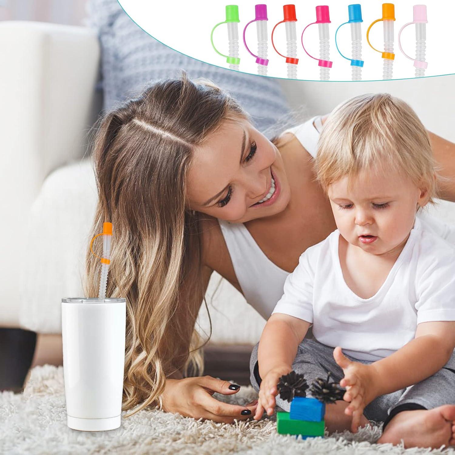 Paquete de 24 Popotes Flexibles Reutilizables Mozeat Lens 28cm