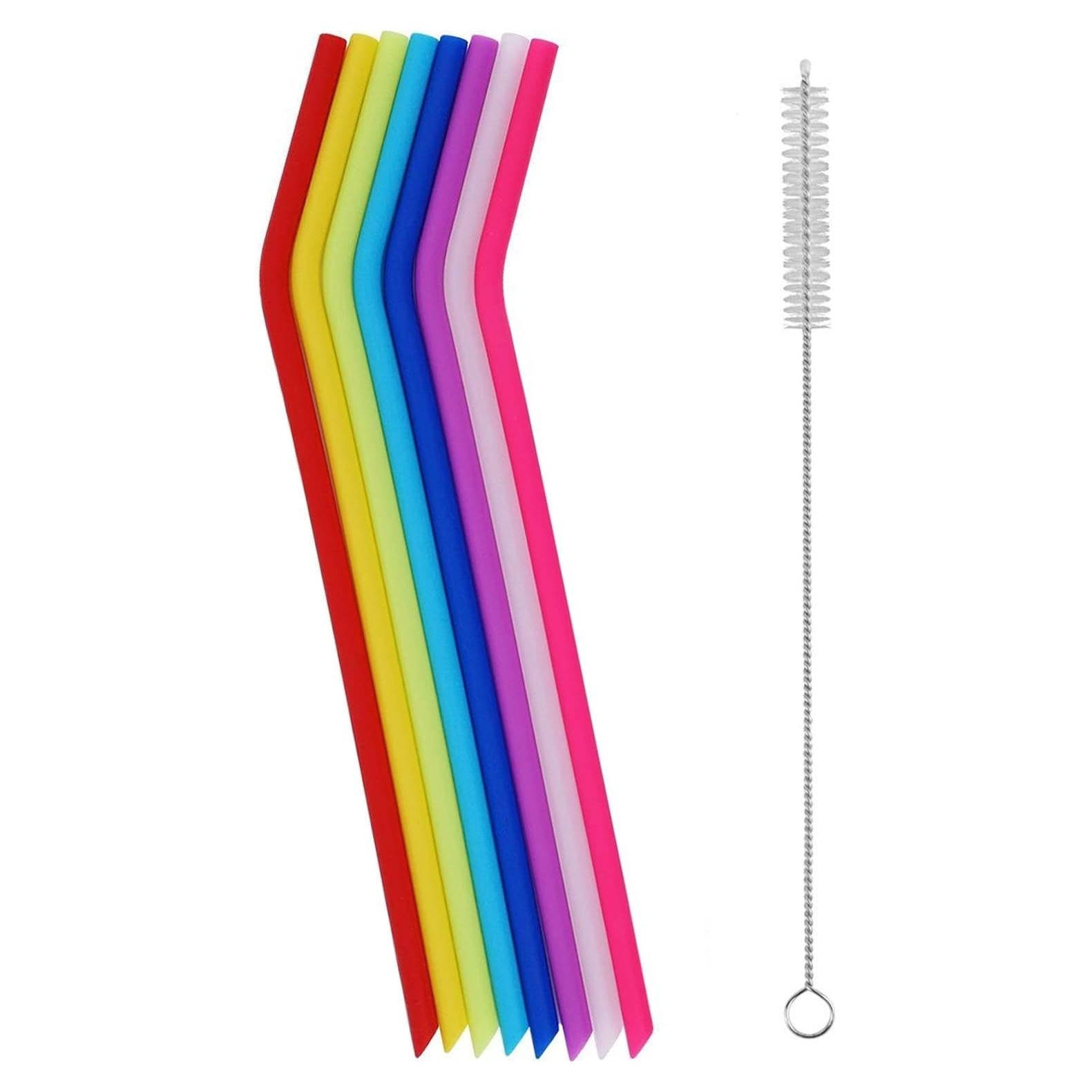 Pajitas Reutilizables de Silicona Tifanso - Paquete de 8