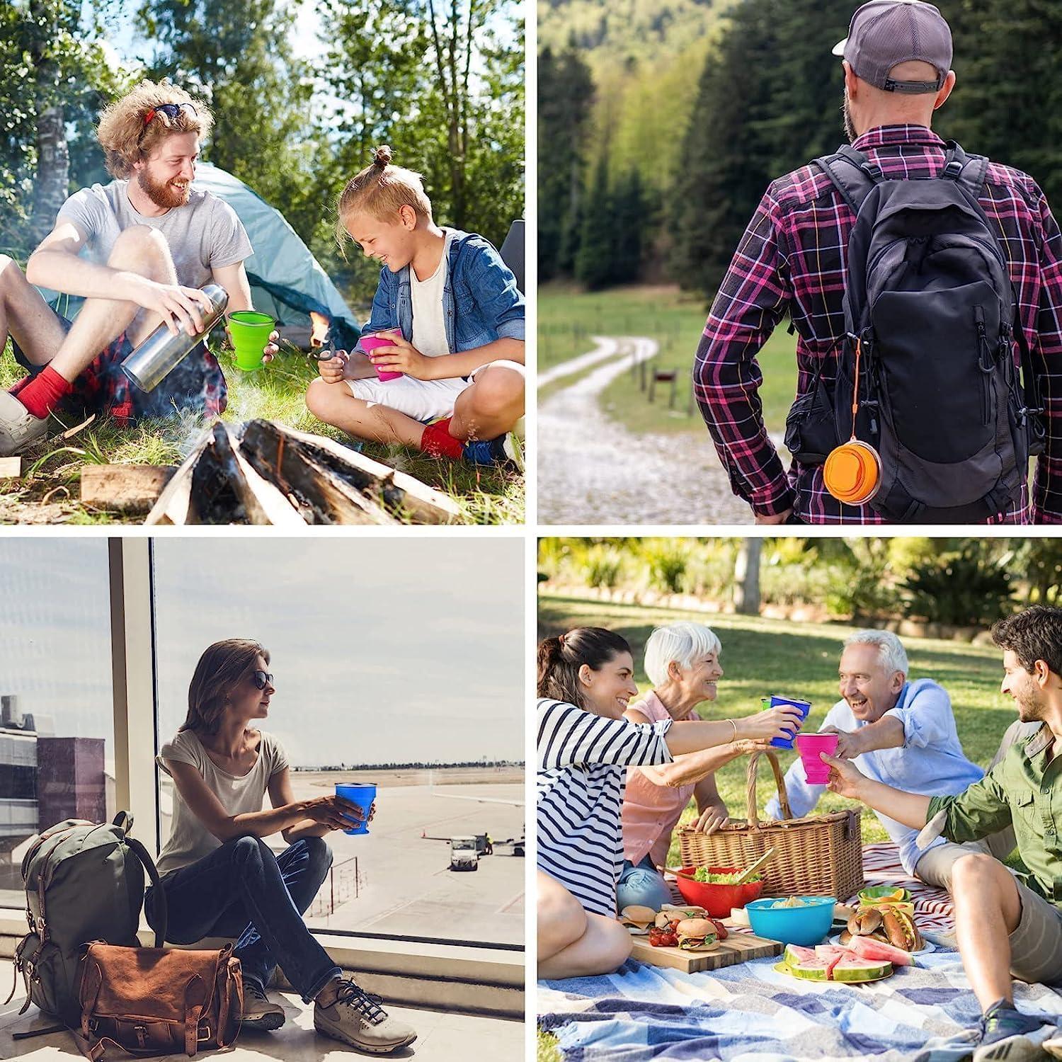 Taza Plegable de Silicona Meanhoo 273 ml - 4 Unidades