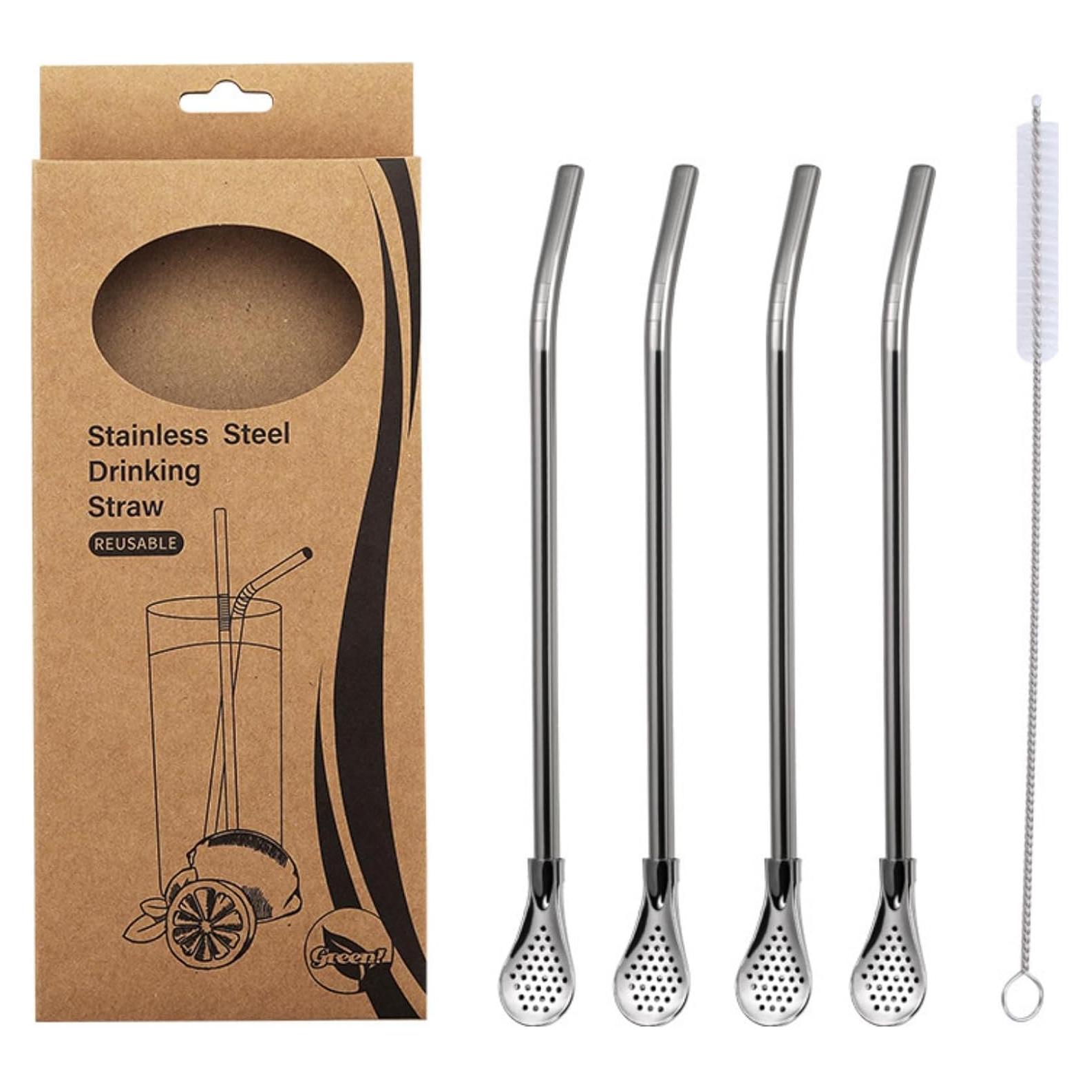 Set de 4 Cucharas de Acero Inoxidable KINTEGOOD con Filtro