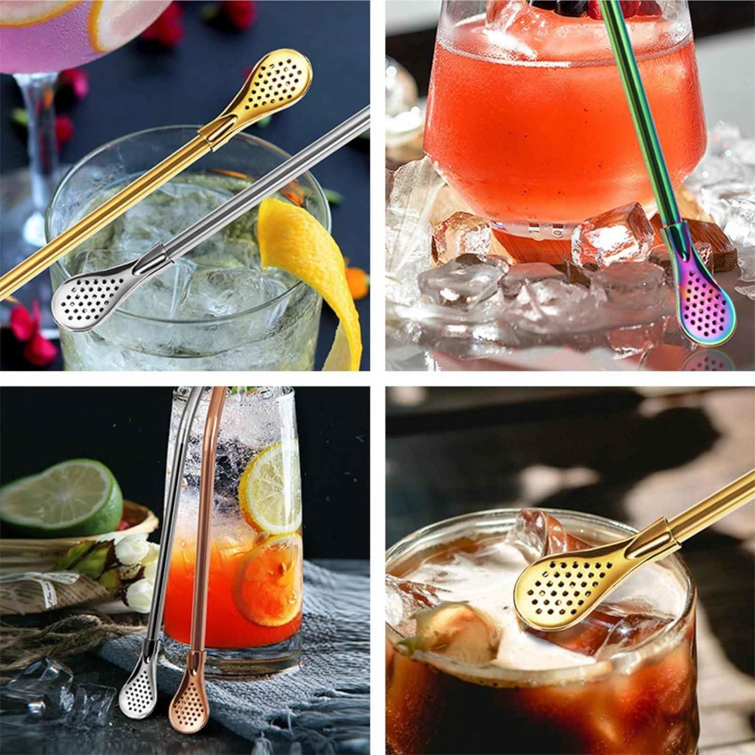 Set de 4 Cucharas de Acero Inoxidable KINTEGOOD con Filtro