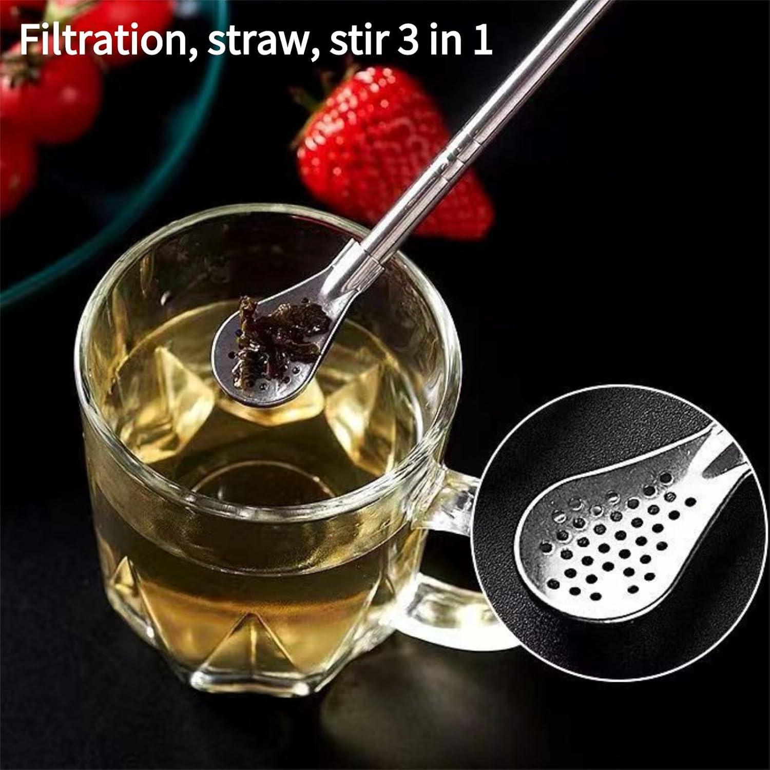 Set de 4 Cucharas de Acero Inoxidable KINTEGOOD con Filtro